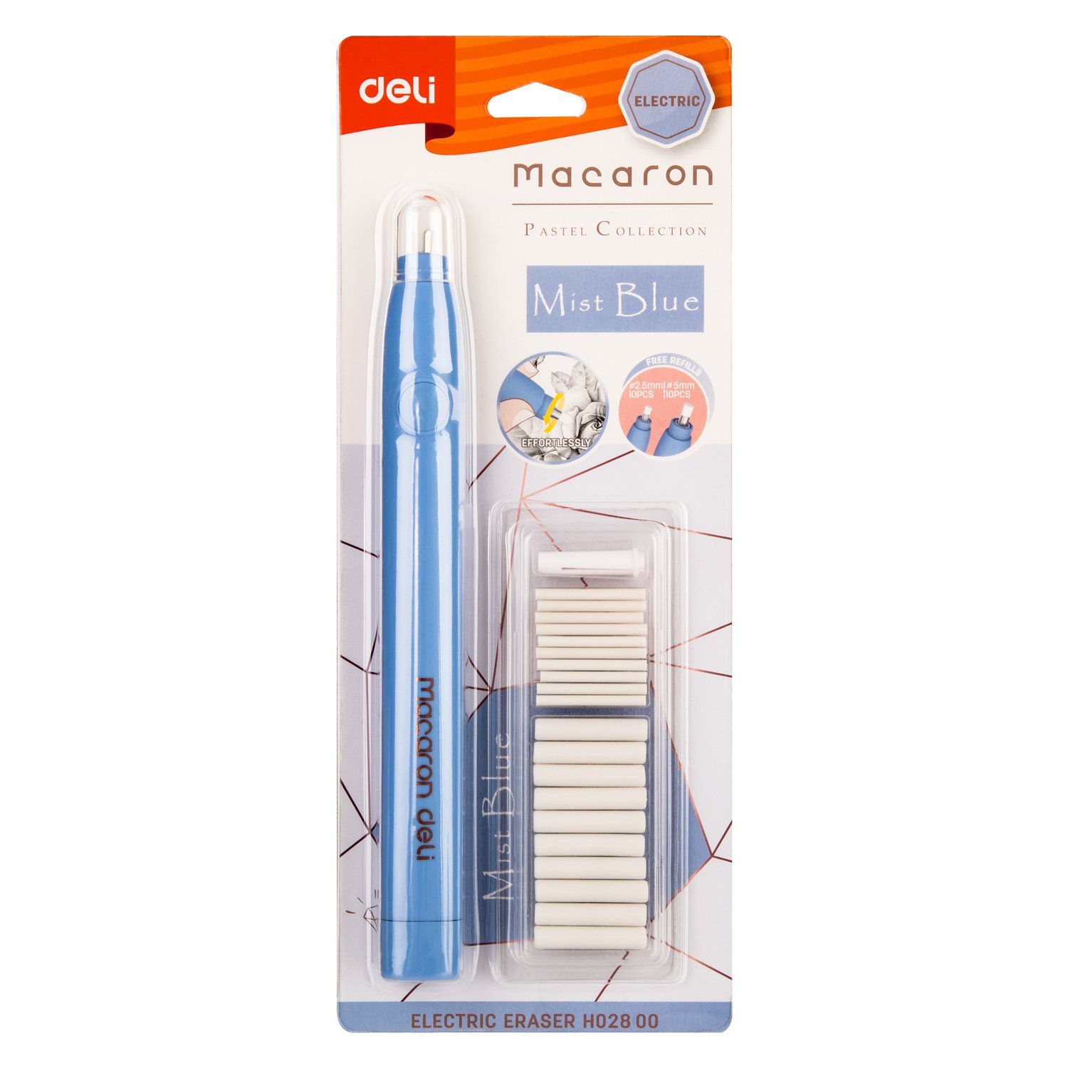 ديلي ممحاة كهربائية - قياس 178*17*18 مم - أزرق/زهر- EH02800