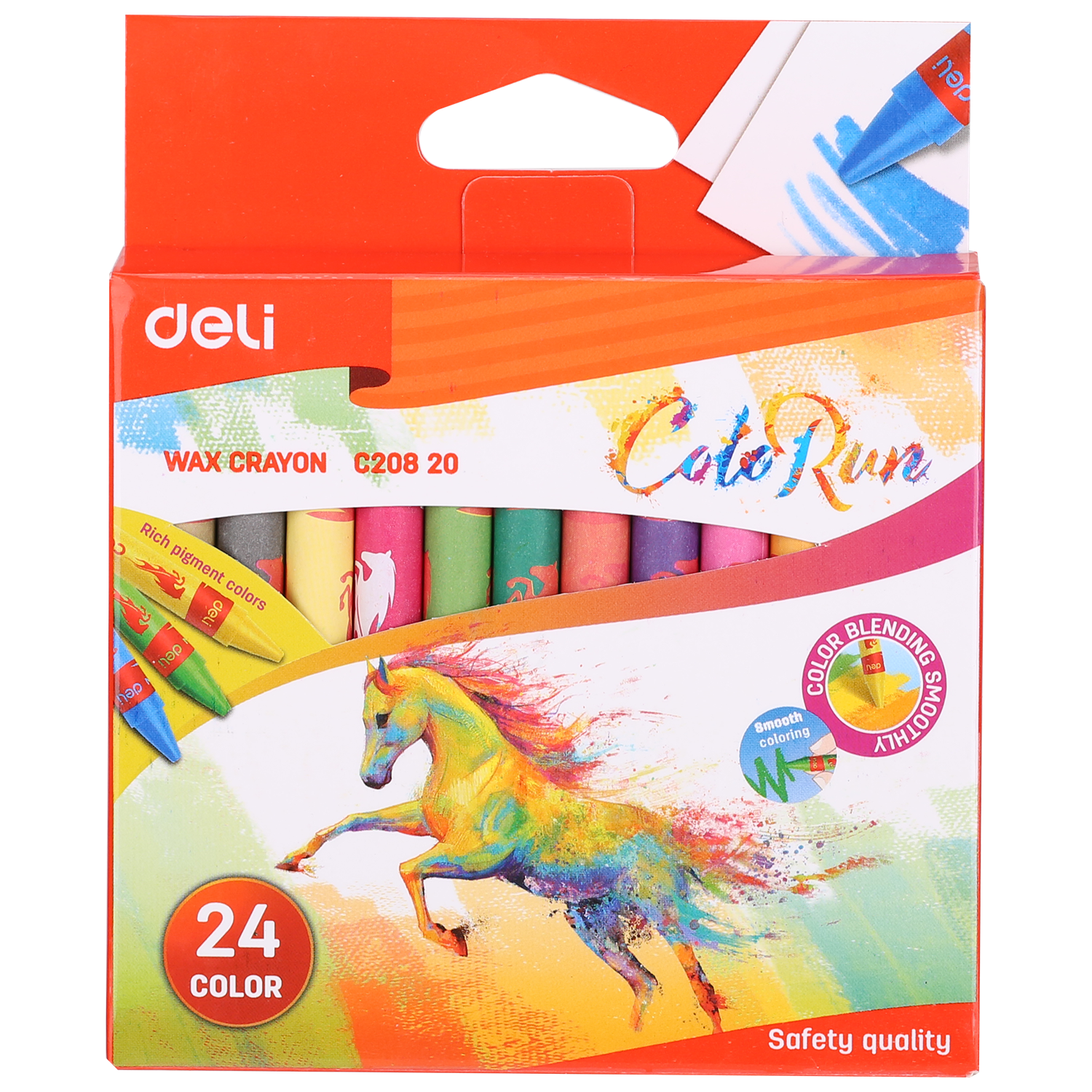 ديلي قلم تلوين شمع دائري - كالاران - 24 لون EC20820