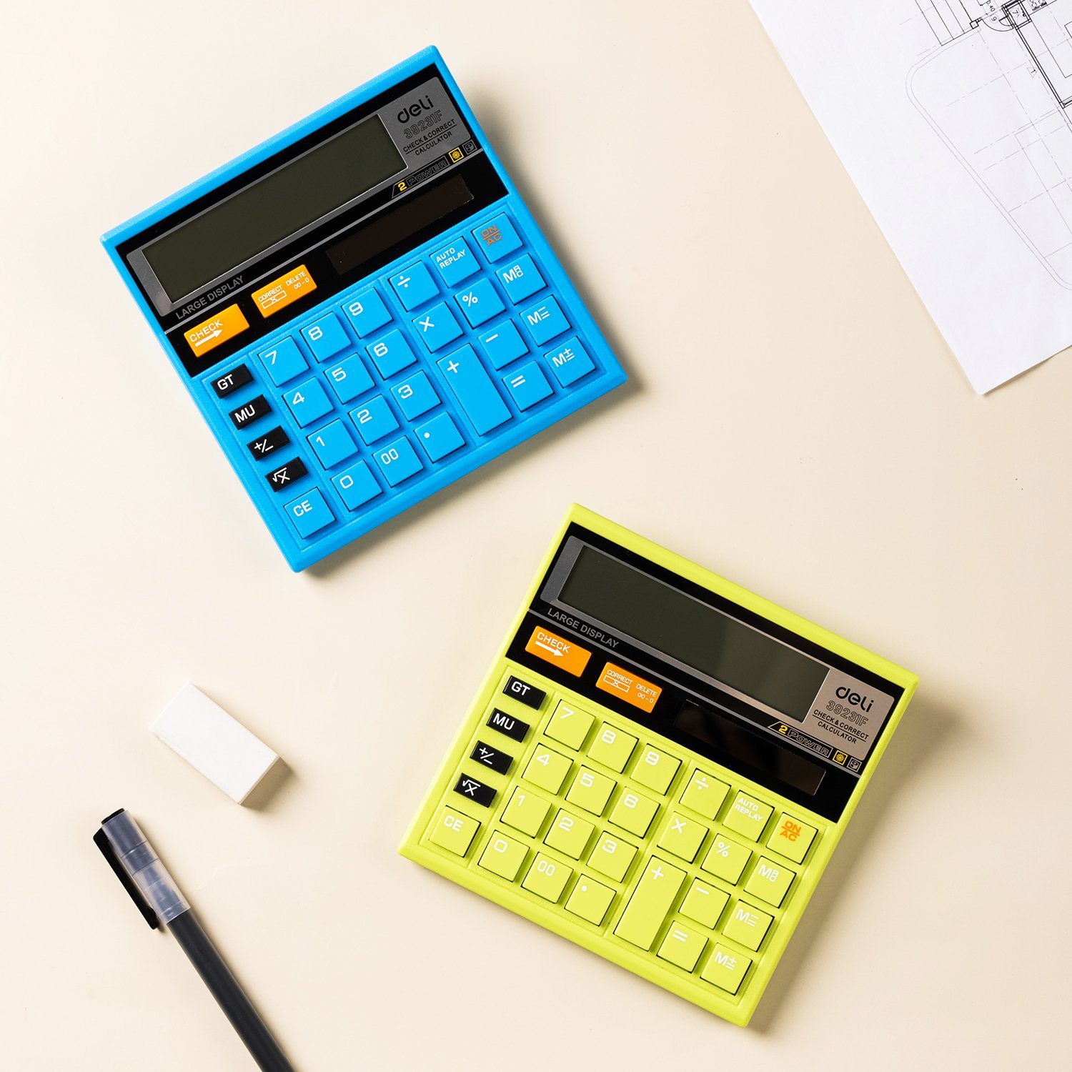 ديلي الة حاسبة مكتبية 12 خانة لون كيوي E39231F
