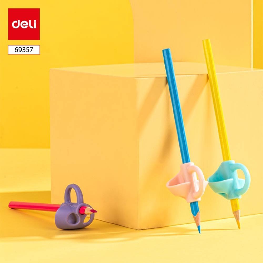 ديلي مقبض قلم رصاص للأطفال - كرت 3 قطع - أزرق - E69357