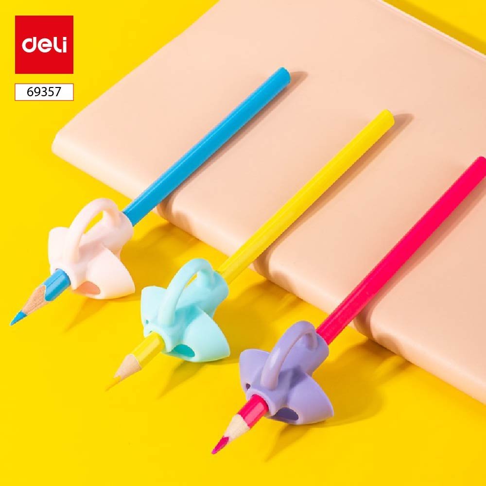 ديلي مقبض قلم رصاص للأطفال - كرت 3 قطع - أزرق - E69357