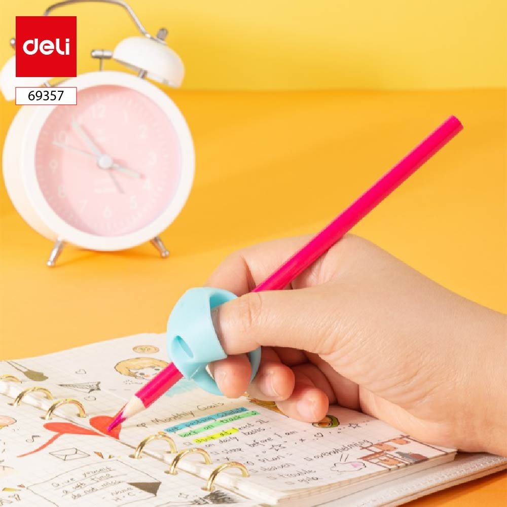 ديلي مقبض قلم رصاص للأطفال - كرت 3 قطع - أزرق - E69357