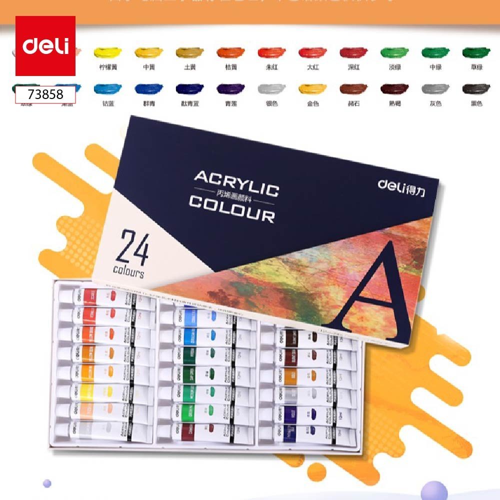 ديلي عصارة تلوين أكريليك - 12 مل - 24 لون - E73858