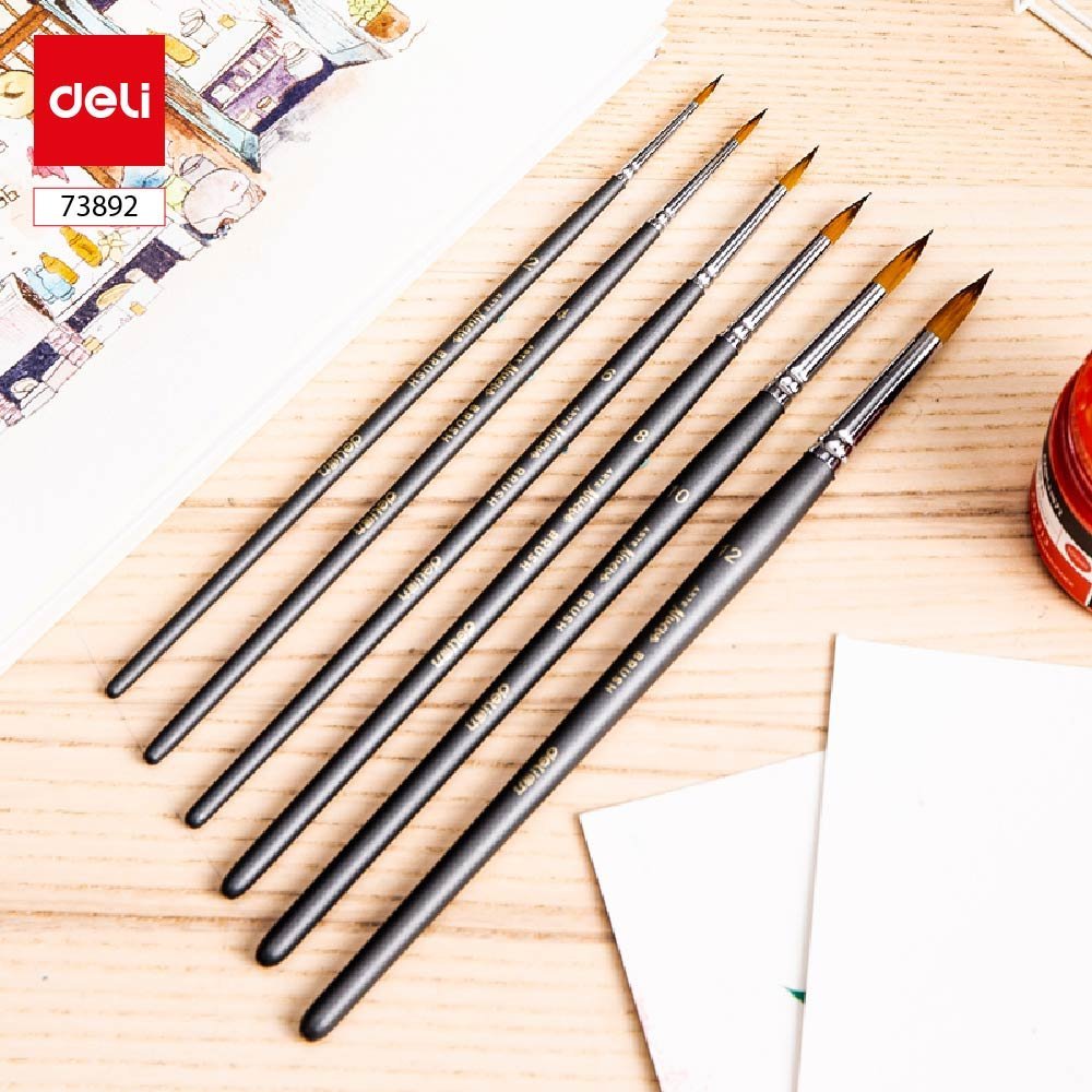 ديلي مجموعة فرشاة ألوان مائية - رأس مستدير - رمادي - E73892