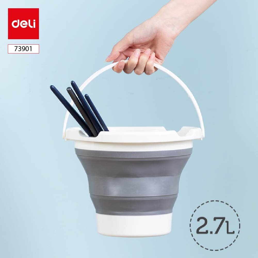 ديلي وعاء غسيل الفرشاة - قابل للطي - رمادي - E73901