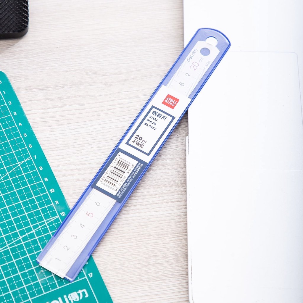 ديلي مسطرة معدن - قياس 20 سم - فضي - E8462