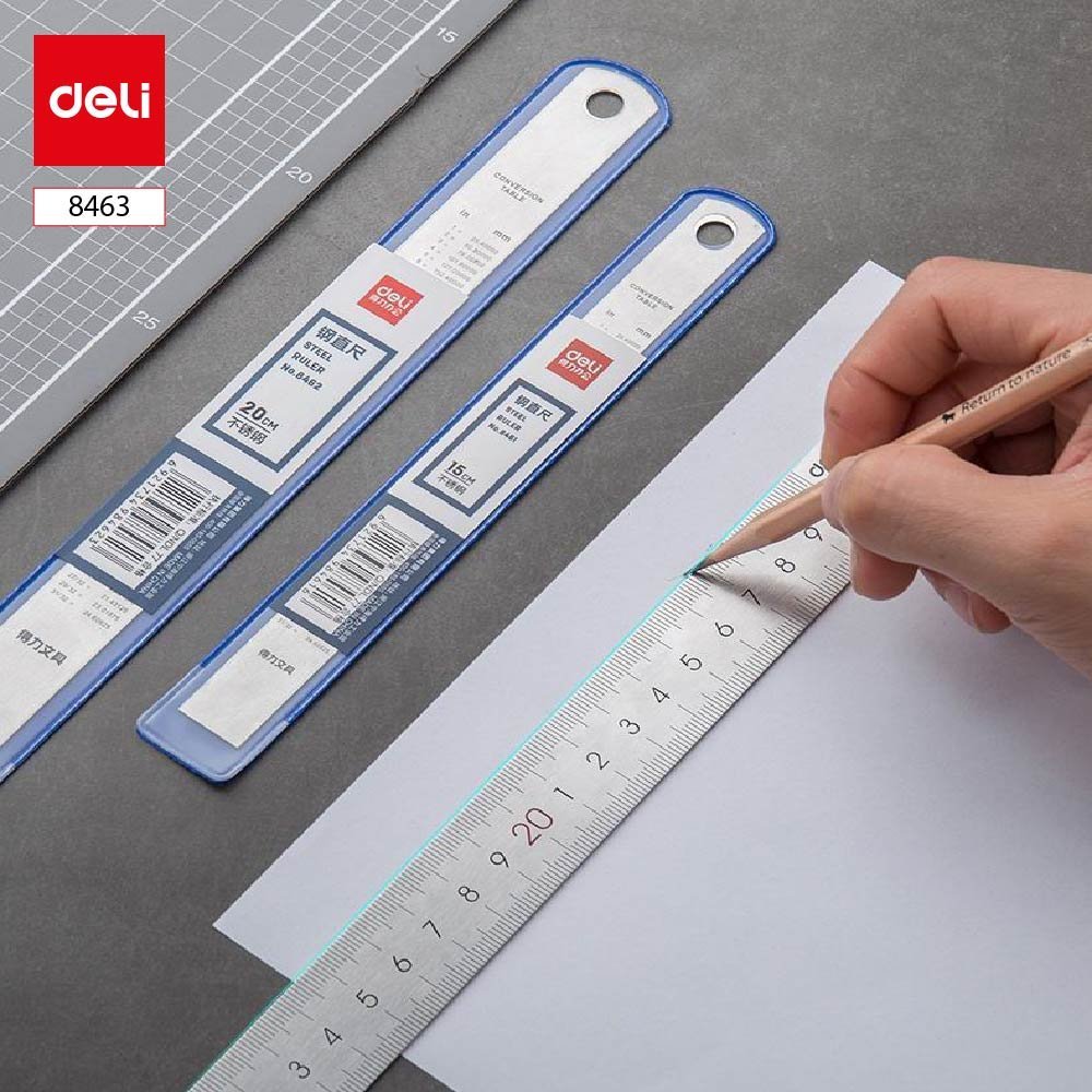 8463-3 ديلي مسطرة معدن - قياس 30 سم - فضي - E8463