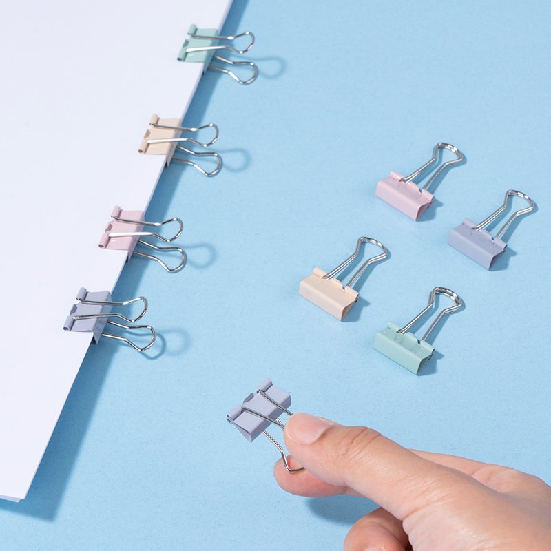 ديلي ملقط ورق - نمرة 5 - 19 مم -أحمر أصفر أخضر أزرق - E8555C