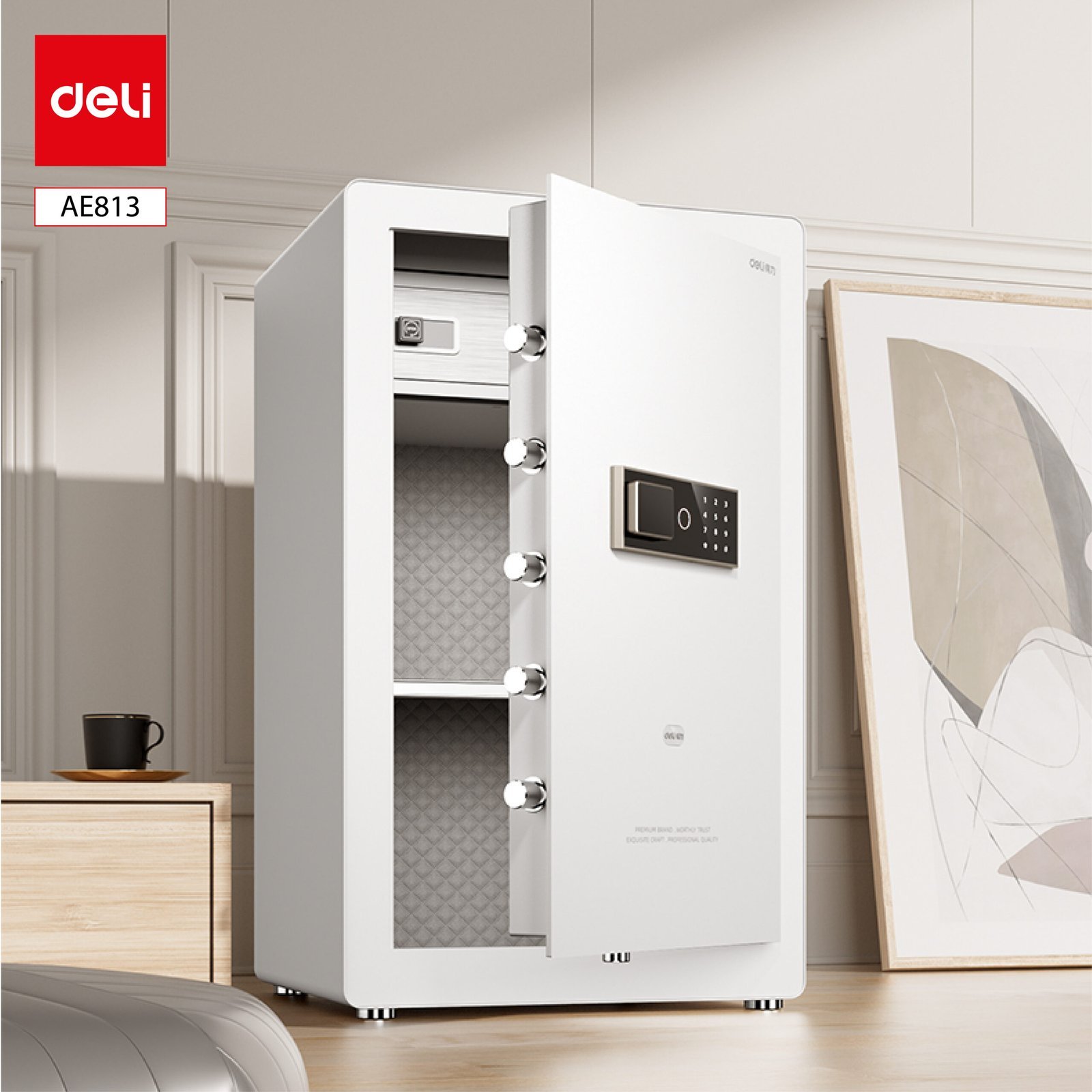 ديلي خزنة بكلمة مرور - 800*420480 مم - أسود /أبيض - AE813