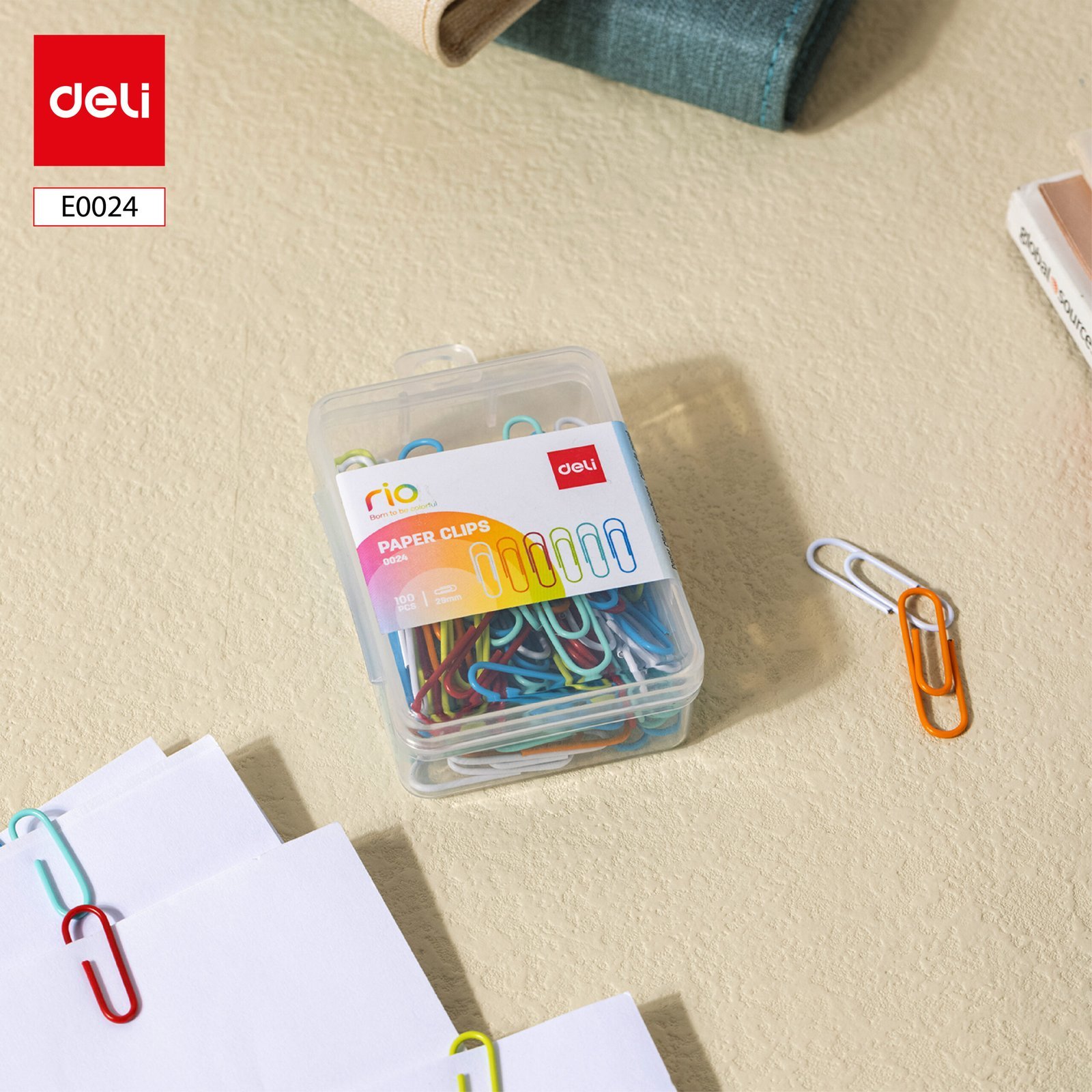 ديلي مشابك ورق - 293 مم - ألوان مختلفة . E0024