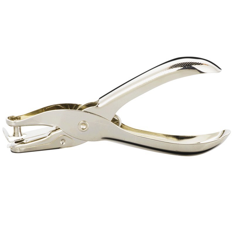 ديلي ثقابة مقبض - ثقب واحد - 8 صفحات ، قطر 6 مم - فضي - E0114