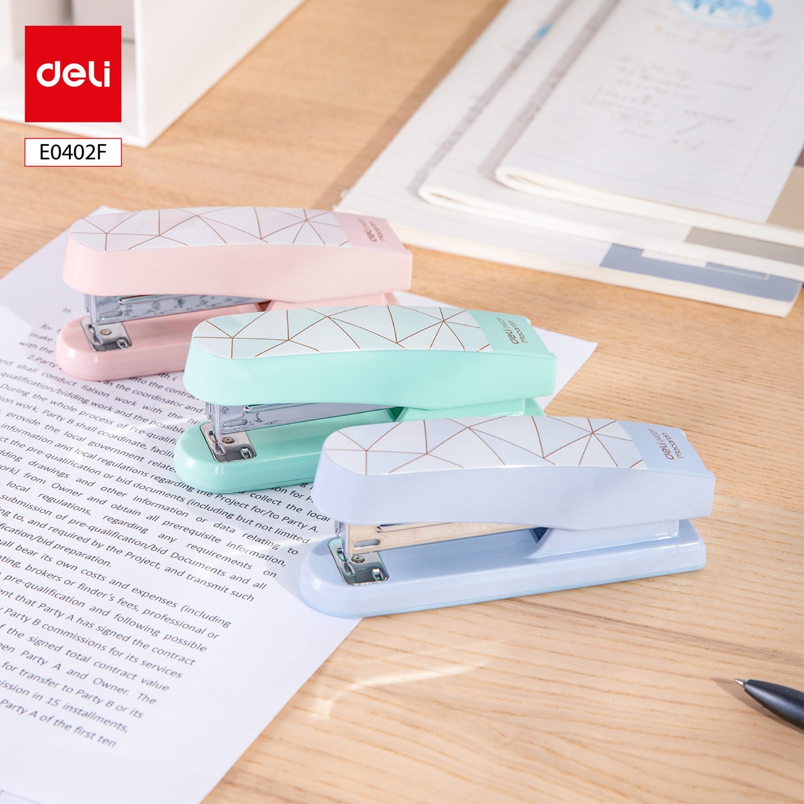 ديلي خرازة مكتبية - 25 صفحة - 6/24 & 6/26 الوان لایت ازرق - زهر - أخضر) - E0402F