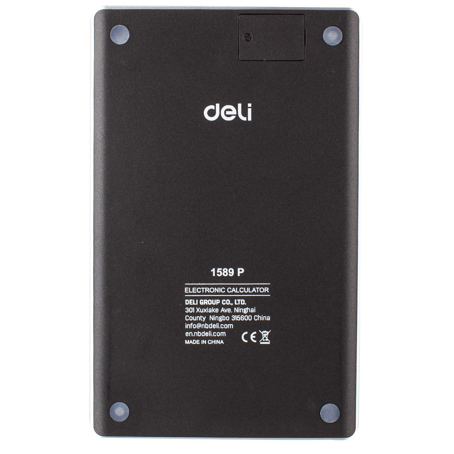 ديلي الة حاسبة بلاستيك بلا حواف12- خانة -اسود- E1589P