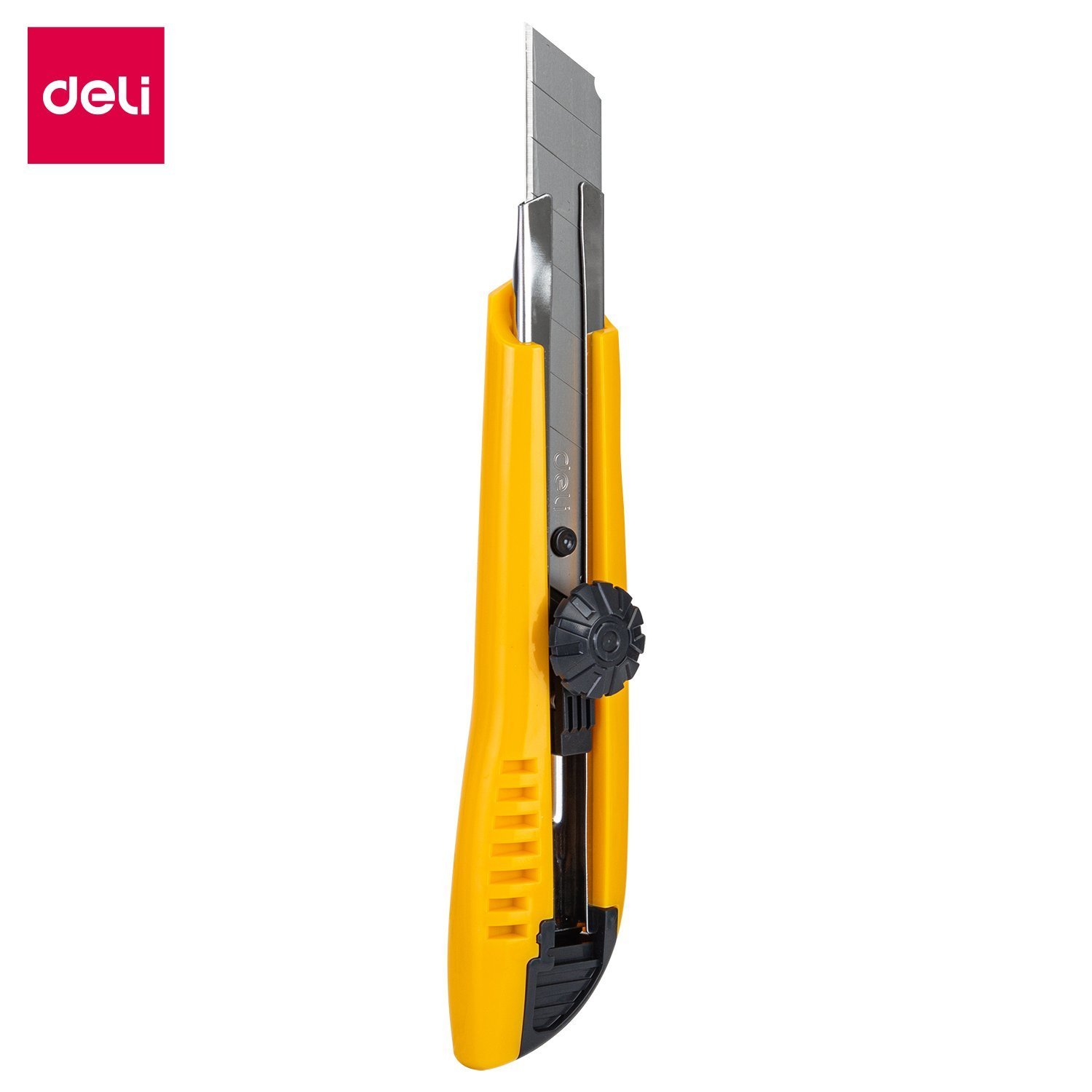 ديلي مشرط بلاستيك سكة معدن -قفل برغي -نسلة 8 راس- اصفر - E2043