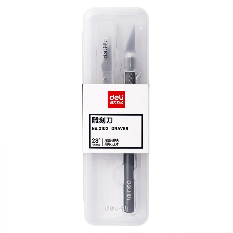 ديلي مشرط قلم - الطول : 148 مم ، 10 شفرات -فضي ، رمادي - 2102