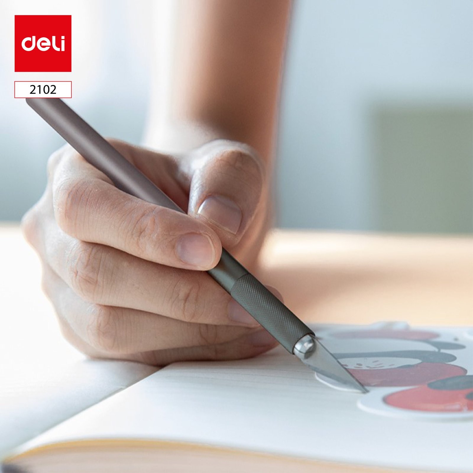 ديلي مشرط قلم - الطول : 148 مم ، 10 شفرات -فضي ، رمادي - 2102