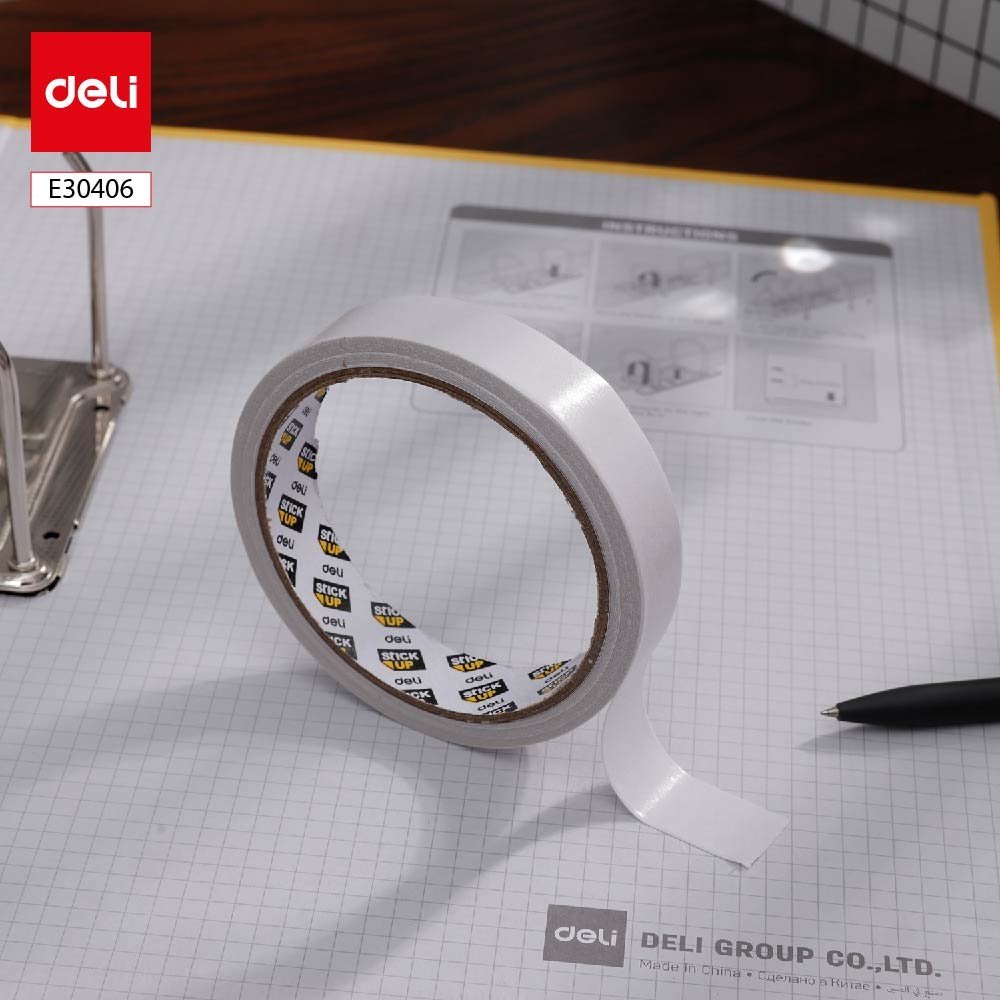 ديلي لاصق دبل فيس ابيض 10 يارد 18مم E30406