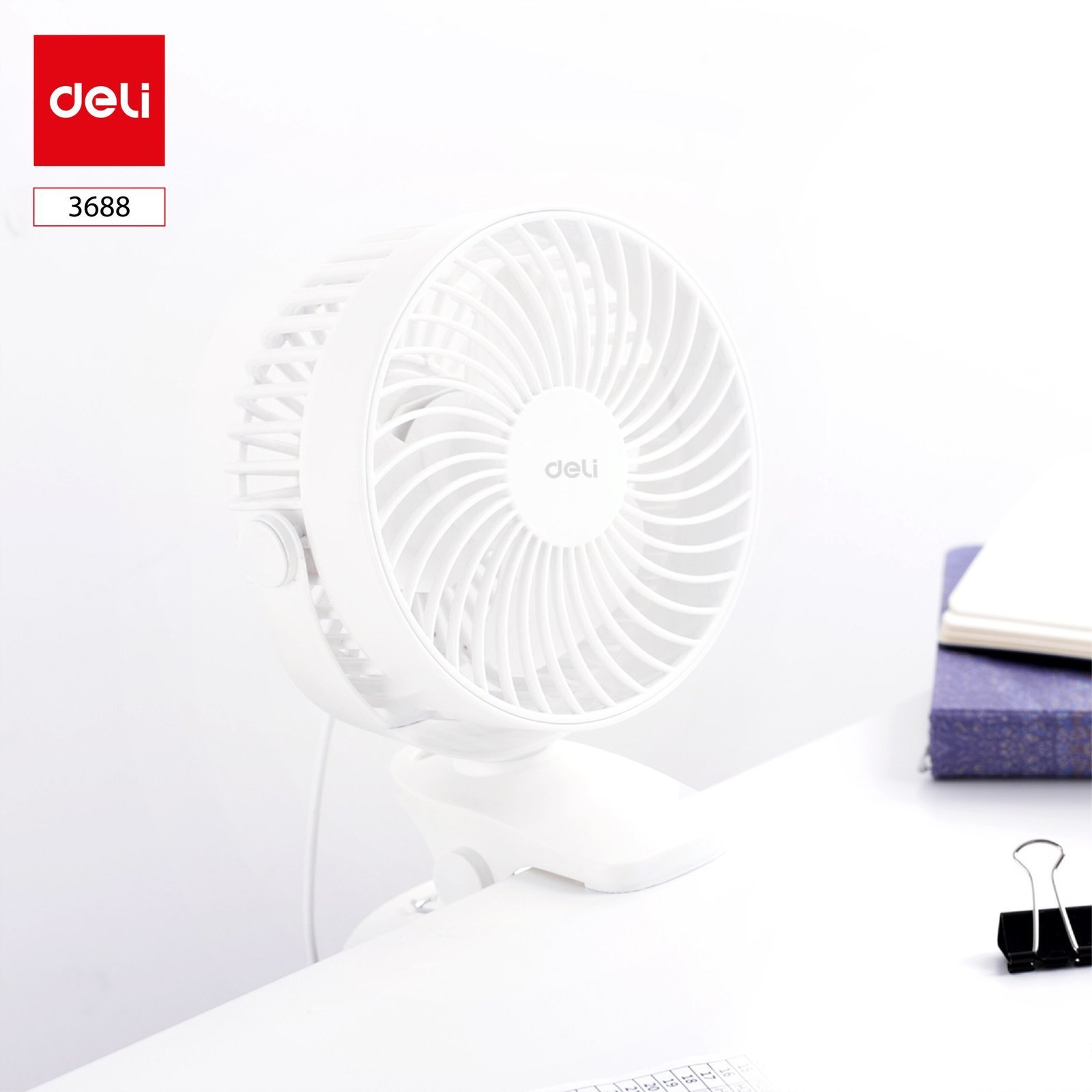 ديلي مروحة - 3 وات ، 5 بوصة - أبيض ، أسود -3688