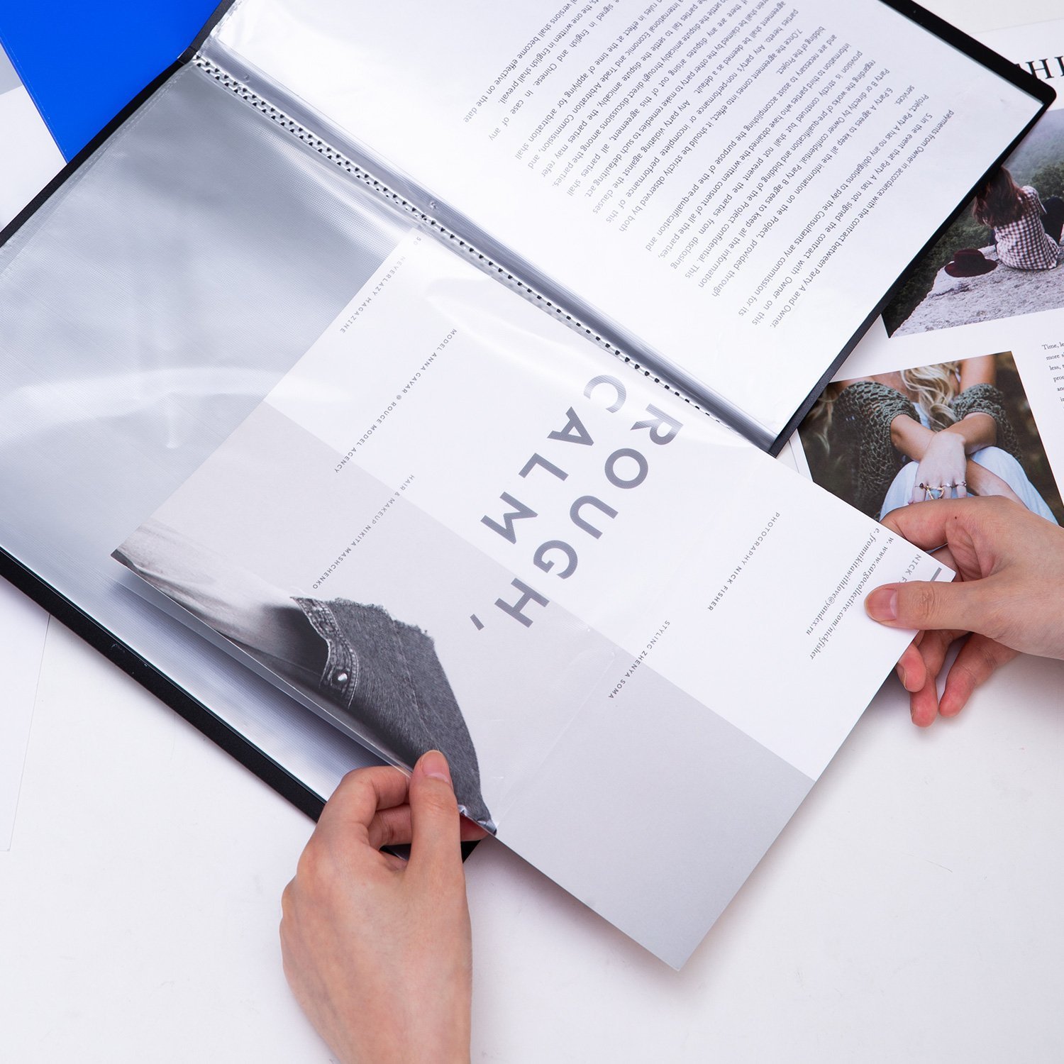 ديلي مصنف كتاب صناعي 40 صفحة 4-A- أسود وازرق - E38147