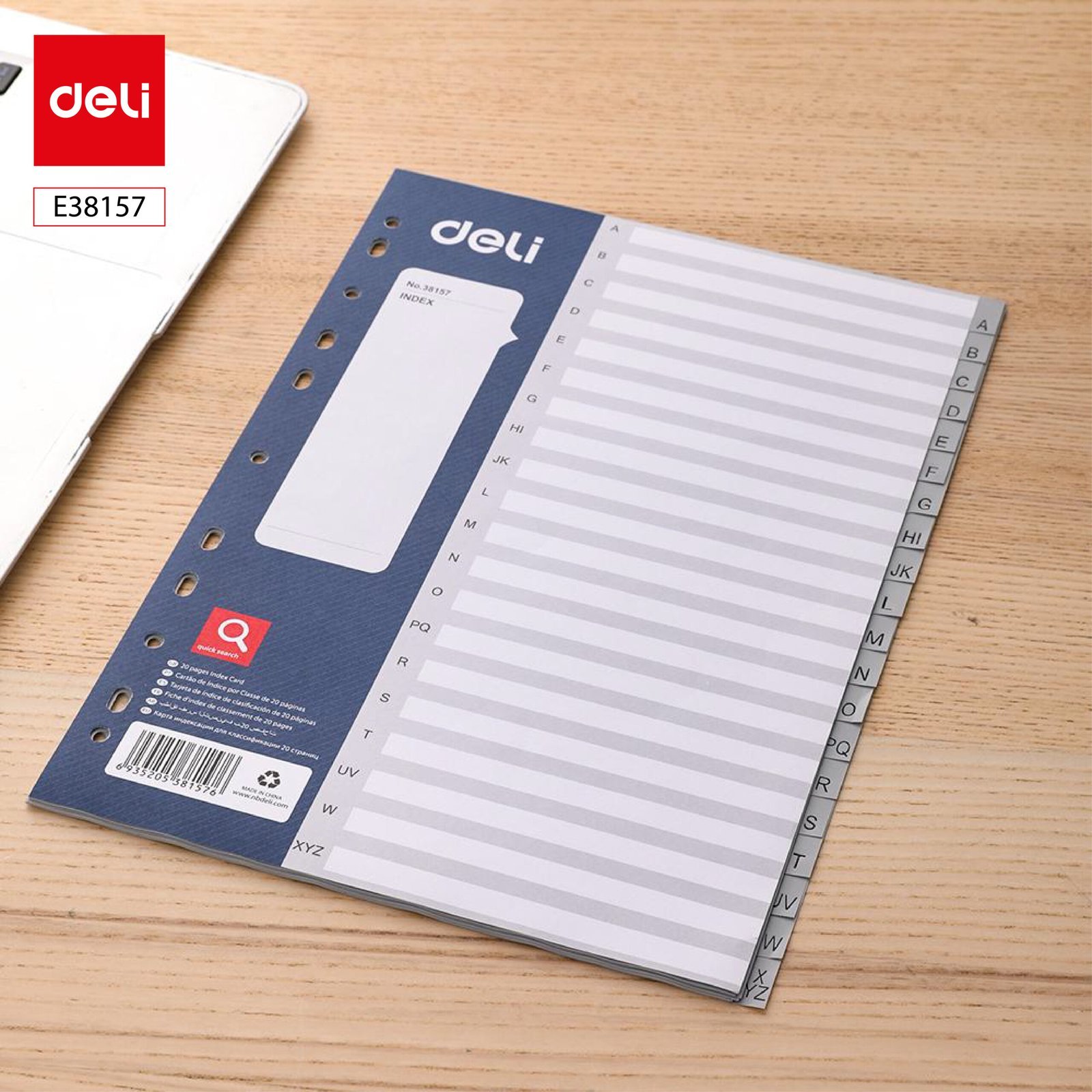 ديلي أطباق فواصل وفهرسة مصنف - 20 فاصل -قياس - 44 رمادي - E38157