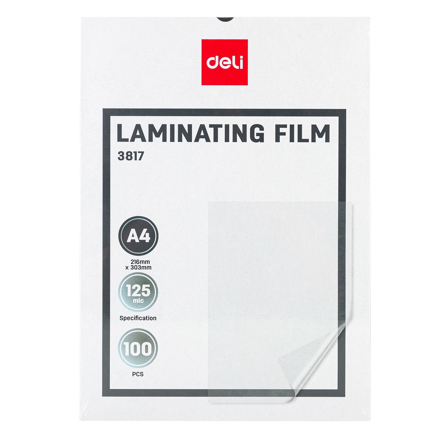 ديلي طبق الاصق تجليد حراري - قياس - A4 سماكة 125 میکرون - شفاف - E3817