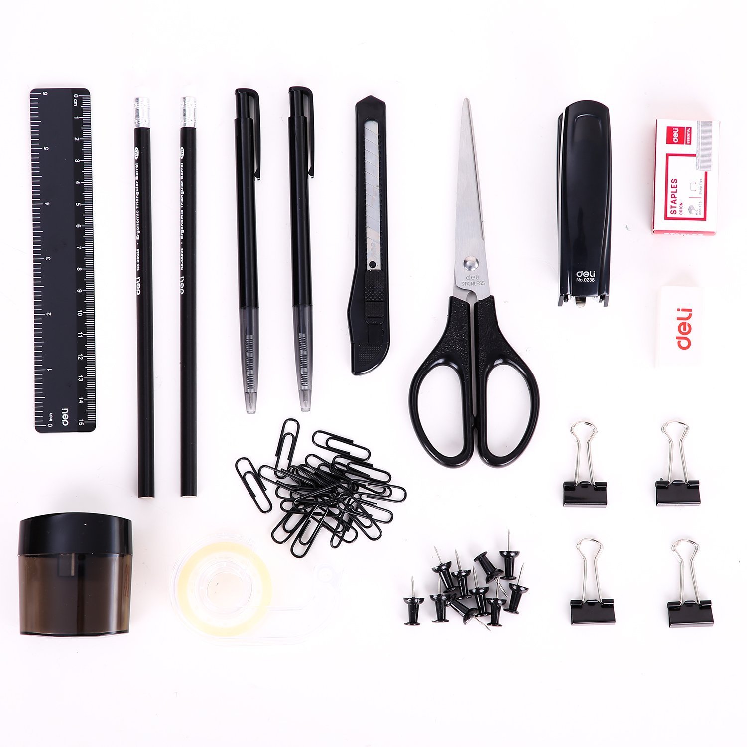 ديلي مجموعة قرطاسية عدة مكتب - 145 × 153-أسود-E38251A