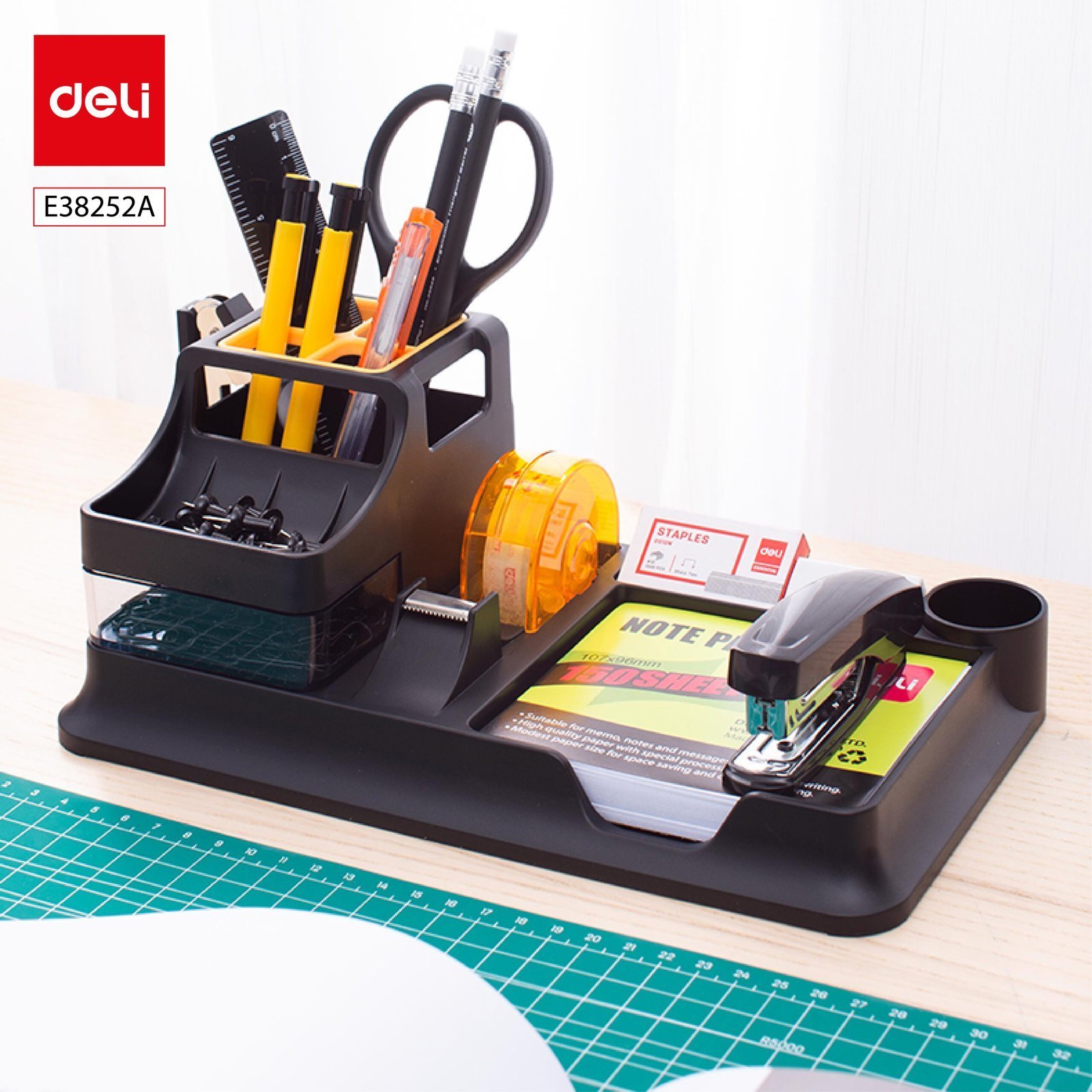 E38252A (2) ديلي مجموعة قرطاسية عدة مكتب - 260×103 × 150-E38252A - أسود