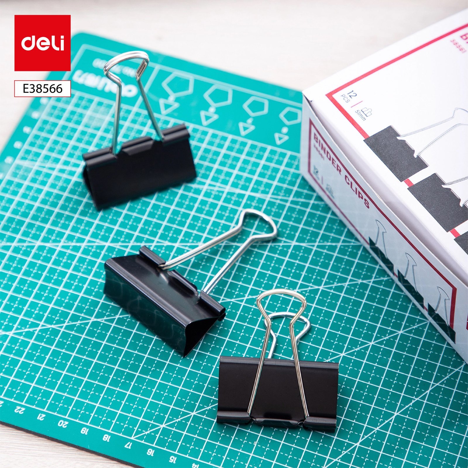 ديلي ملقط ورق 15مم اسود E38566