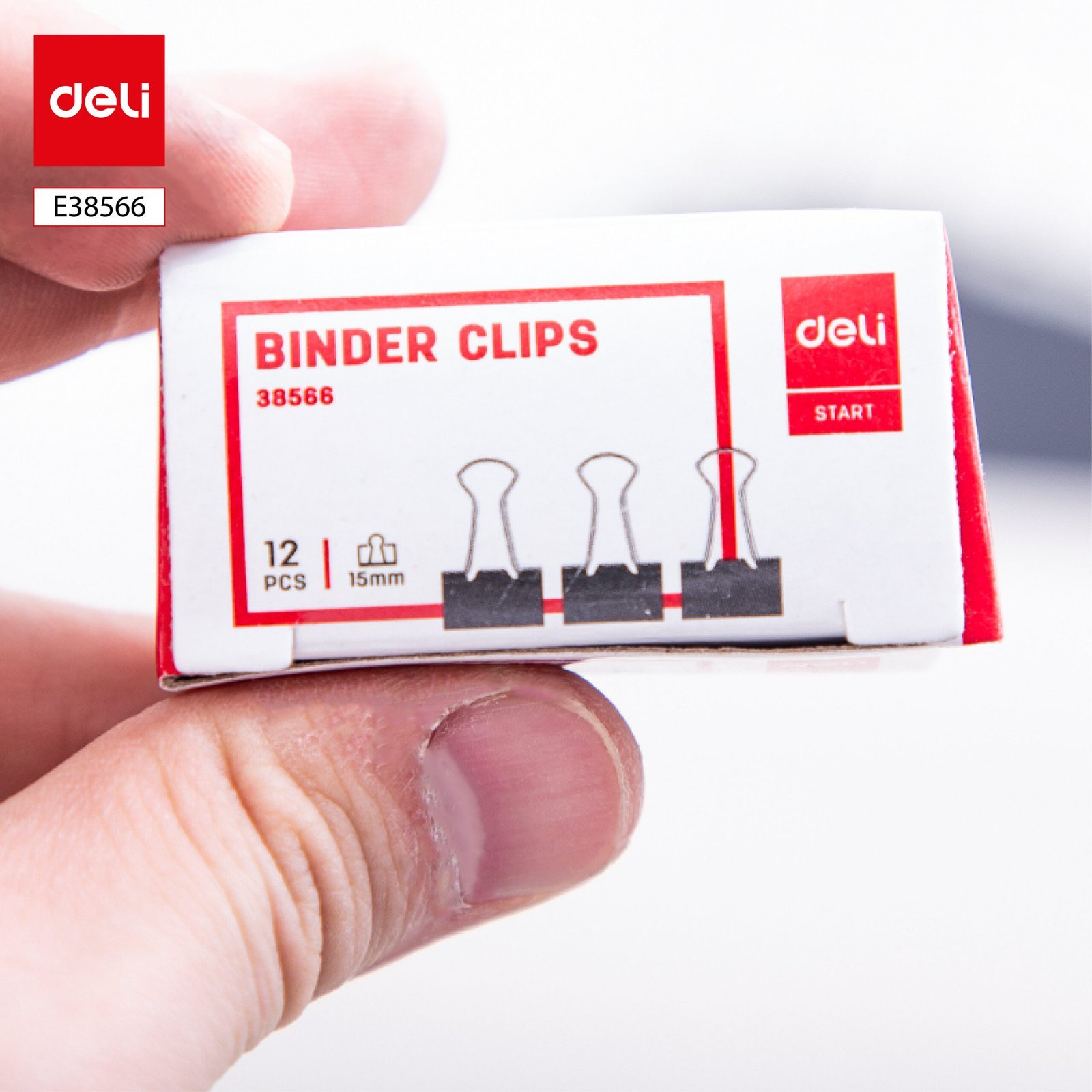 ديلي ملقط ورق 15مم اسود E38566