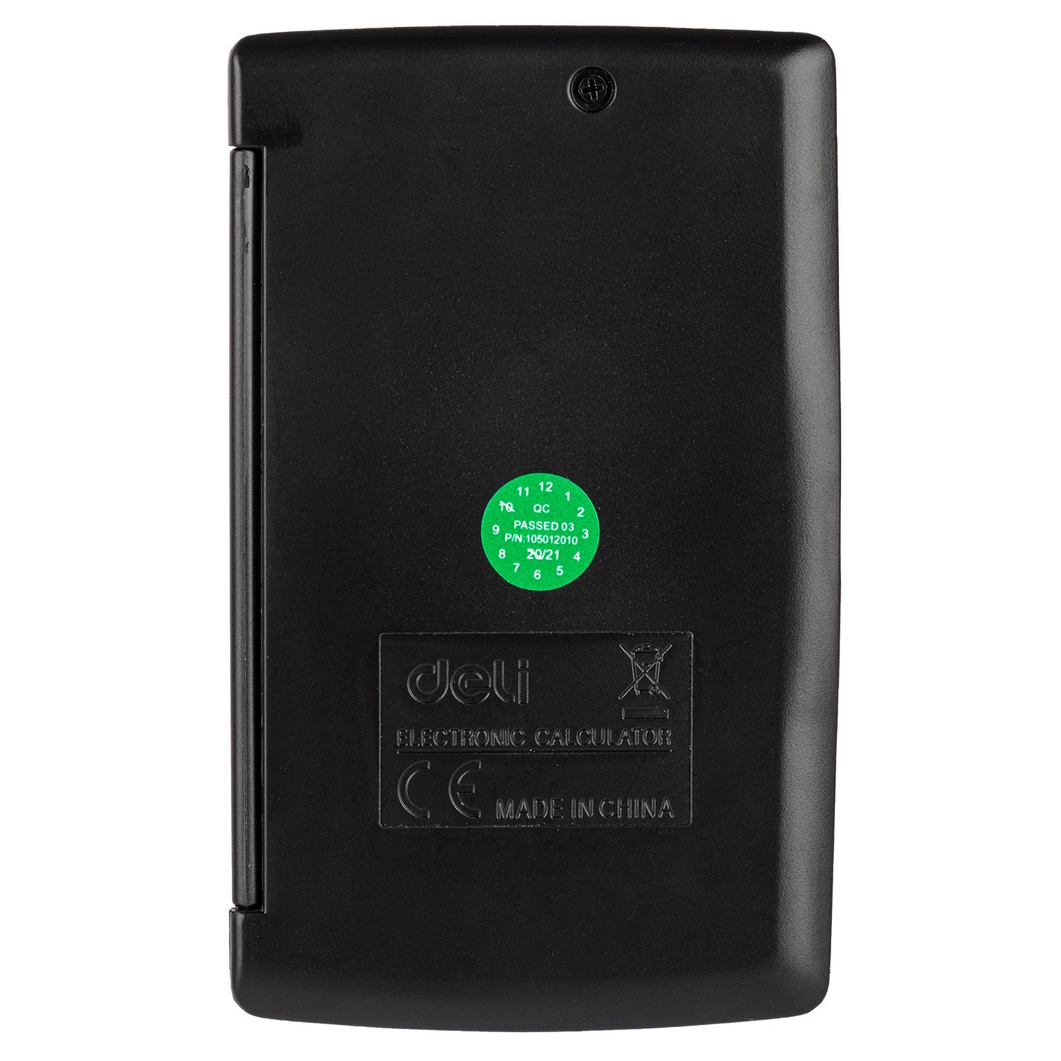 ديلي آلة حاسبة محمولة بغطاء - مصدرين طاقة - 8 خانات - أسود - E39219