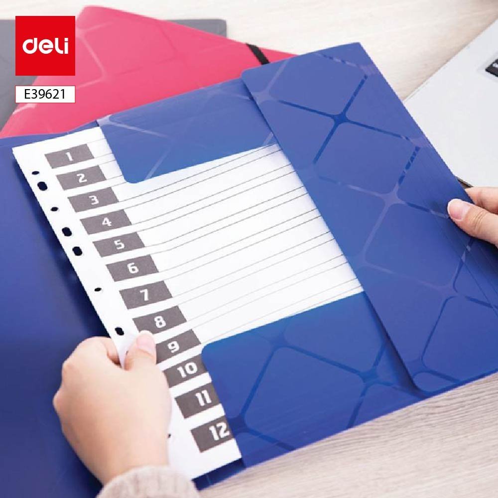 ديلي مصنف جيبة مطبع- 4A-قفل مطاطي - شكل معينات ملون - E39621