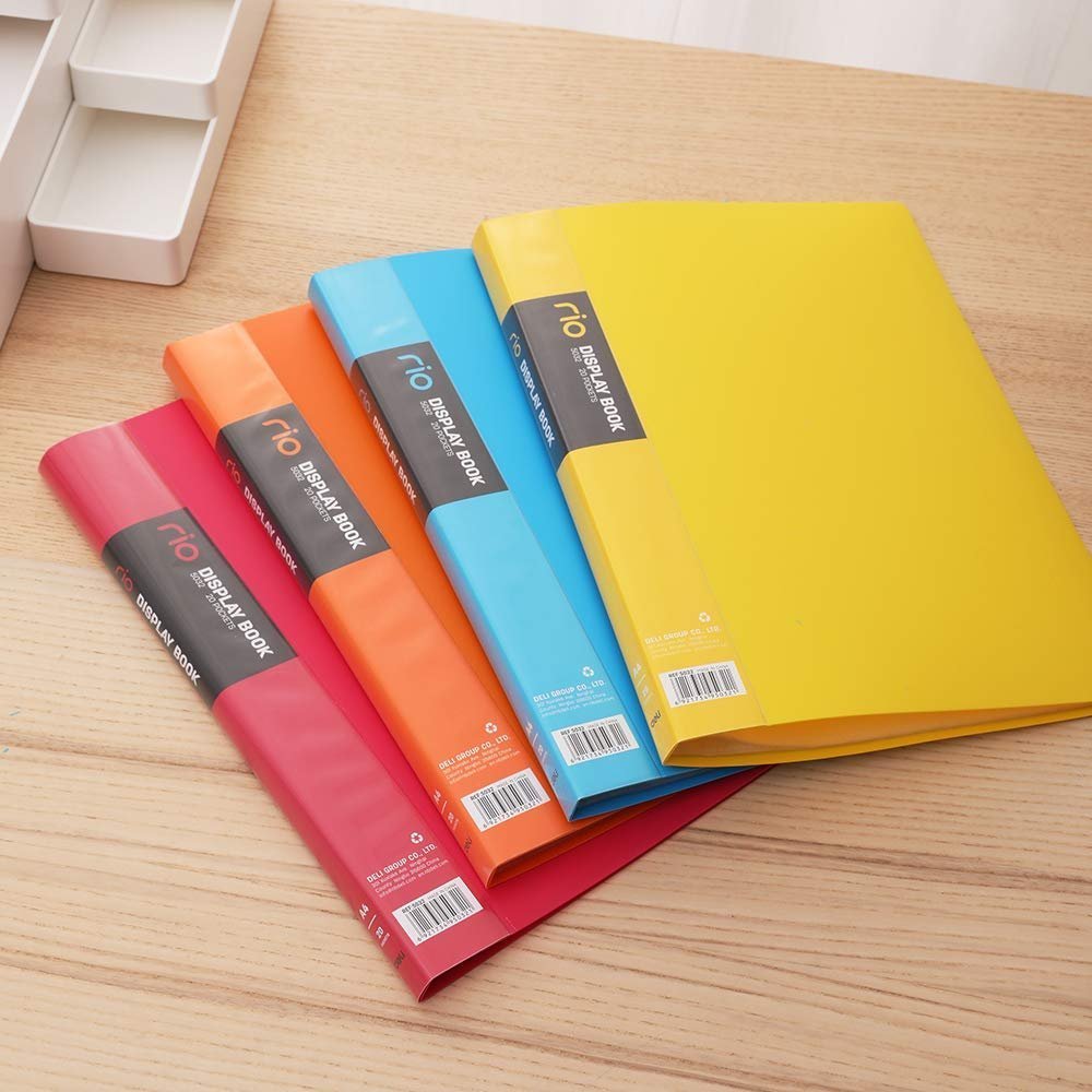 ديلي مصنف كتاب - 30 صفحة - قياس - A4 ألوان تيون أزرق / أحمر / أخضر أصفر برتقالي) - E5033