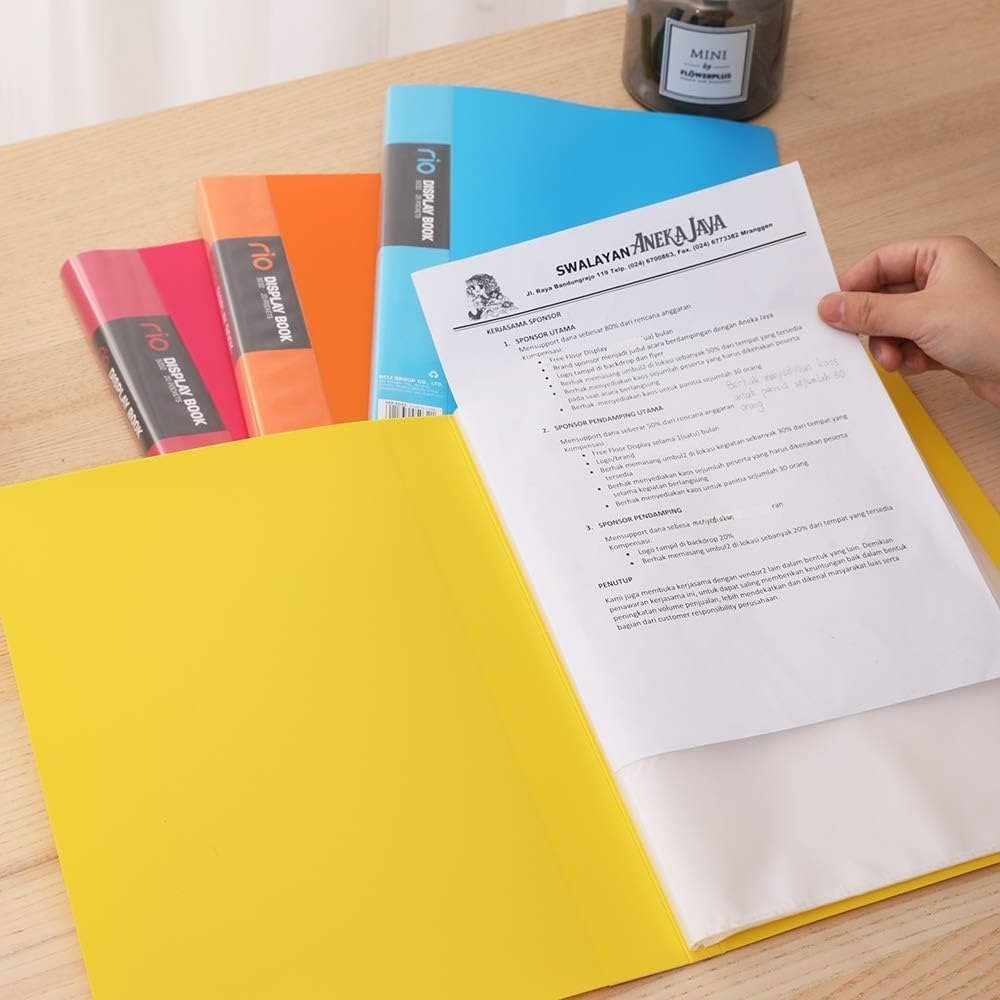 ديلي مصنف كتاب - 30 صفحة - قياس - A4 ألوان تيون أزرق / أحمر / أخضر أصفر برتقالي) - E5033