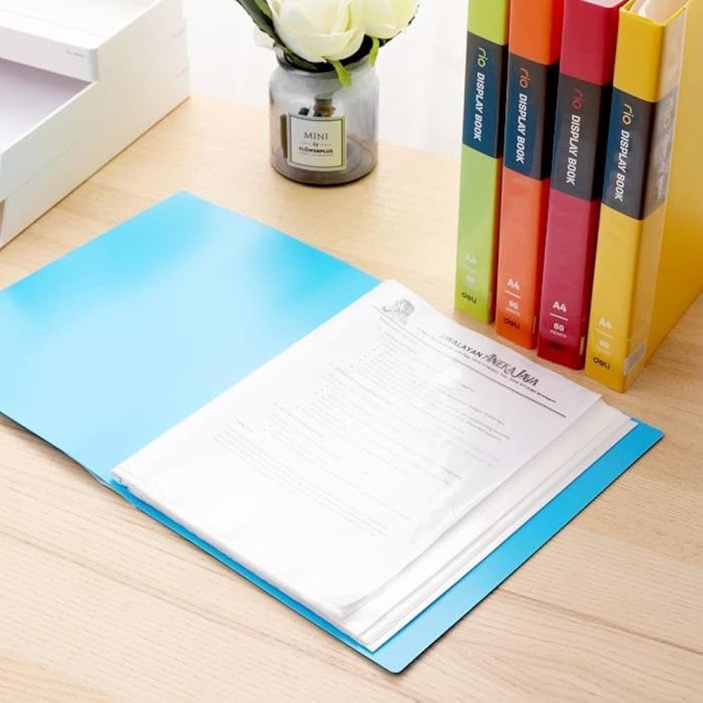 ديلي مصنف كتاب - 60 صفحة - قياس - A4 ألوان تيون / أزرق / أحمر / أخضر أصفر برتقالي) - E5035