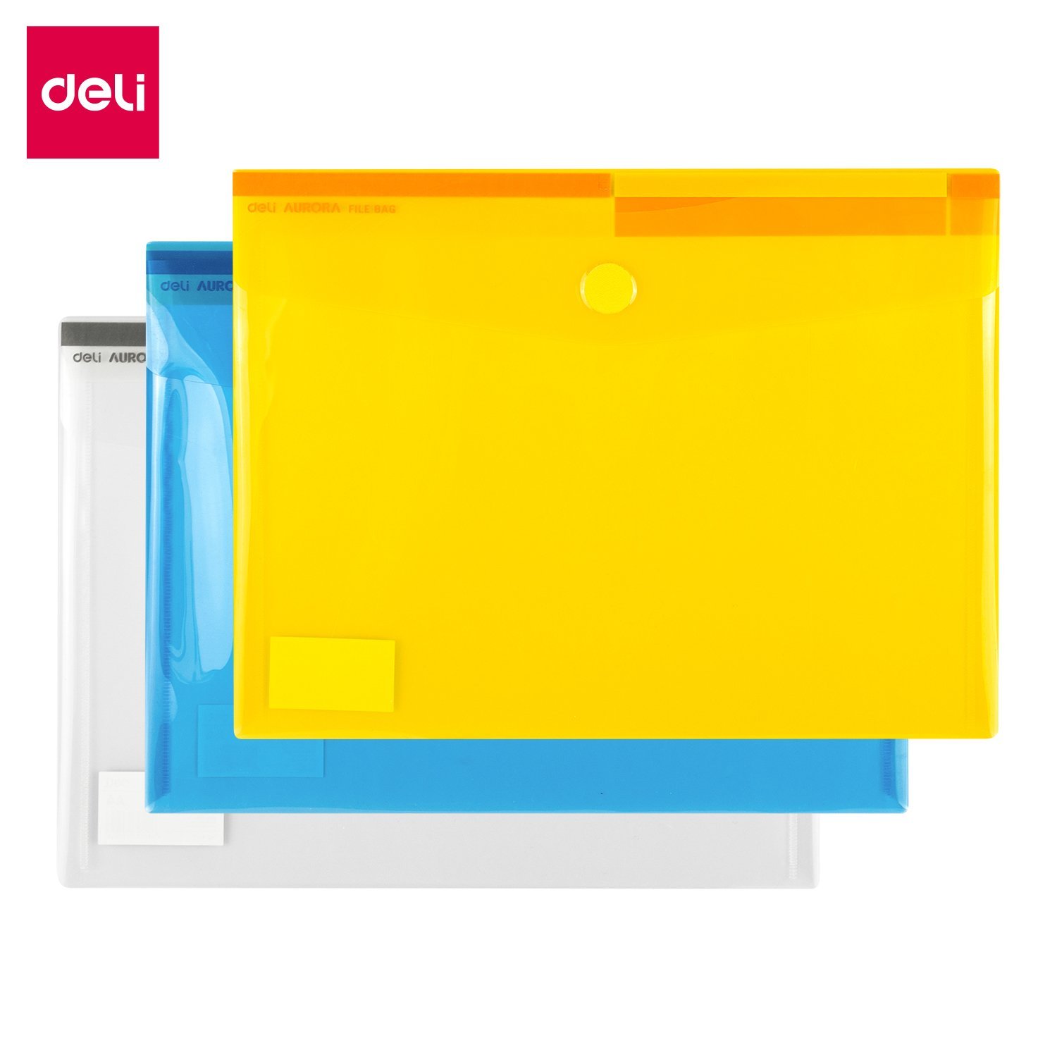 ديلي مصنف كبسة - قياس - A4 / أزرق / شفاف أصفر E5504