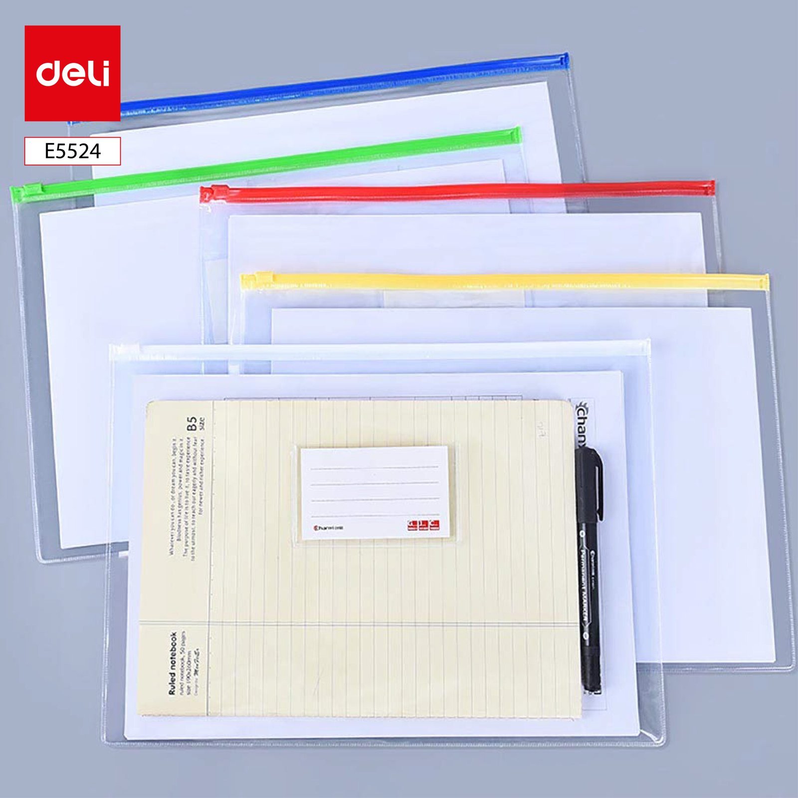 ديلي مصنف سحاب - قياس - A5 شفاف سحاب E5524 - ملون