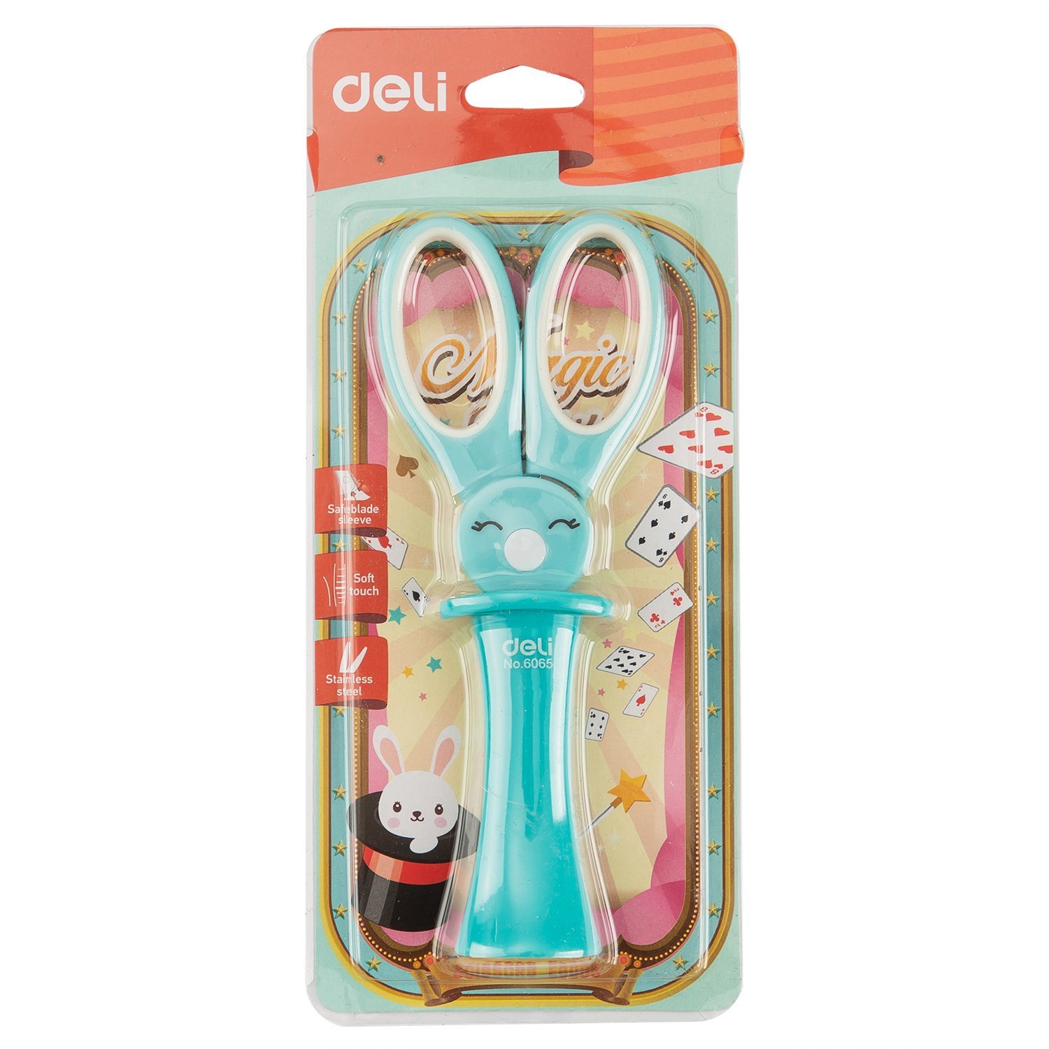 ديلي مقص معدن اطفال -غطاء حماية 13.7-سم- رسوم مشكلة- E6065