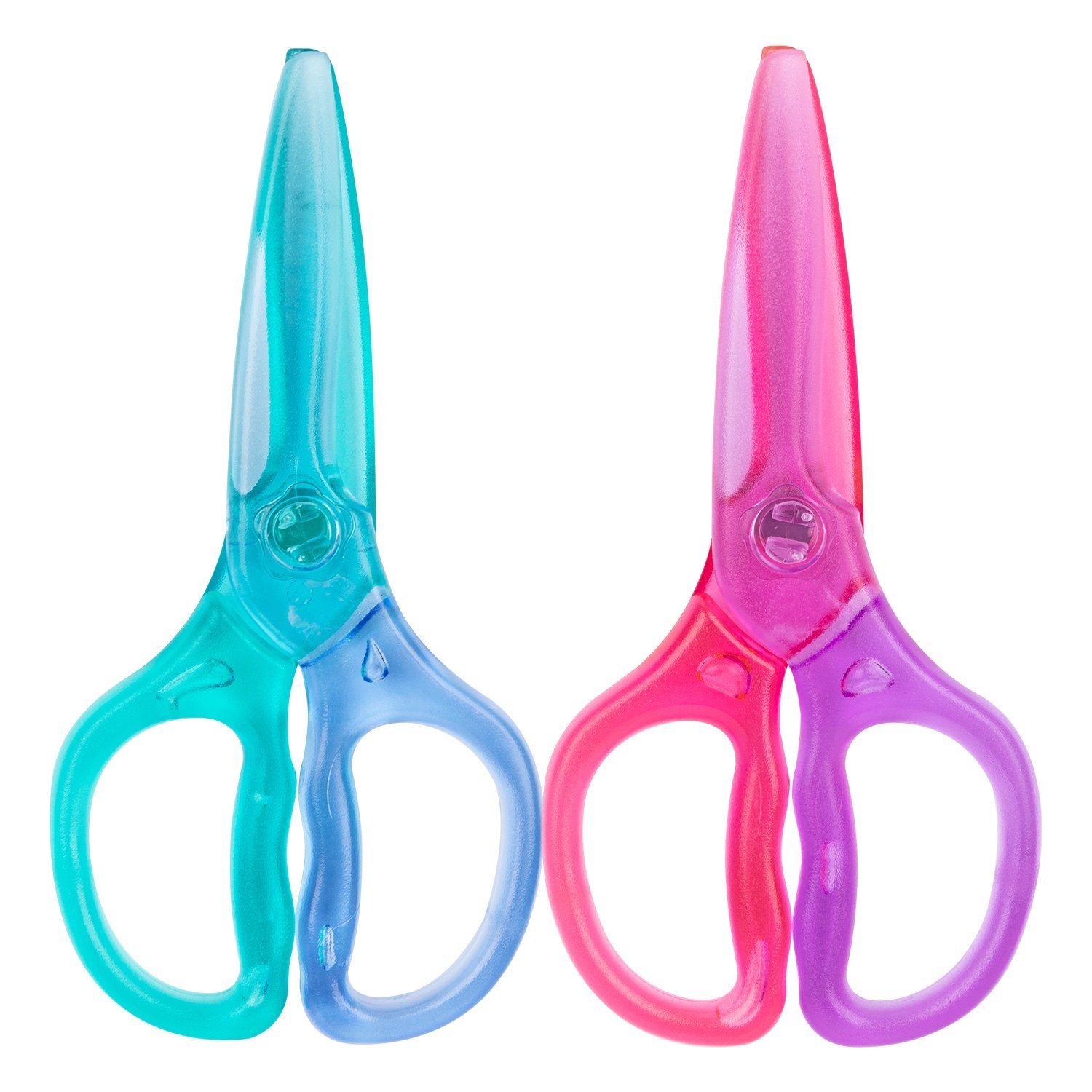 ديلي مقص بلاستيك مدرسي12-سم -الوان شفافة - E6067