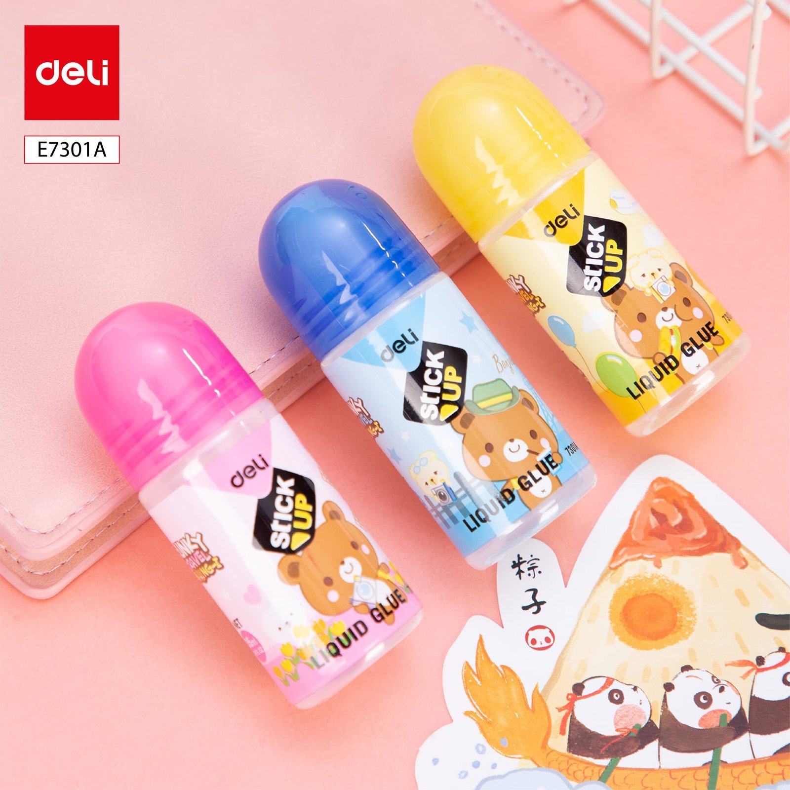 E7301A-0 ديلي صمغ سائل - 35 مل - رسومات أطفال - 3 الوان مختلفة - E7301A