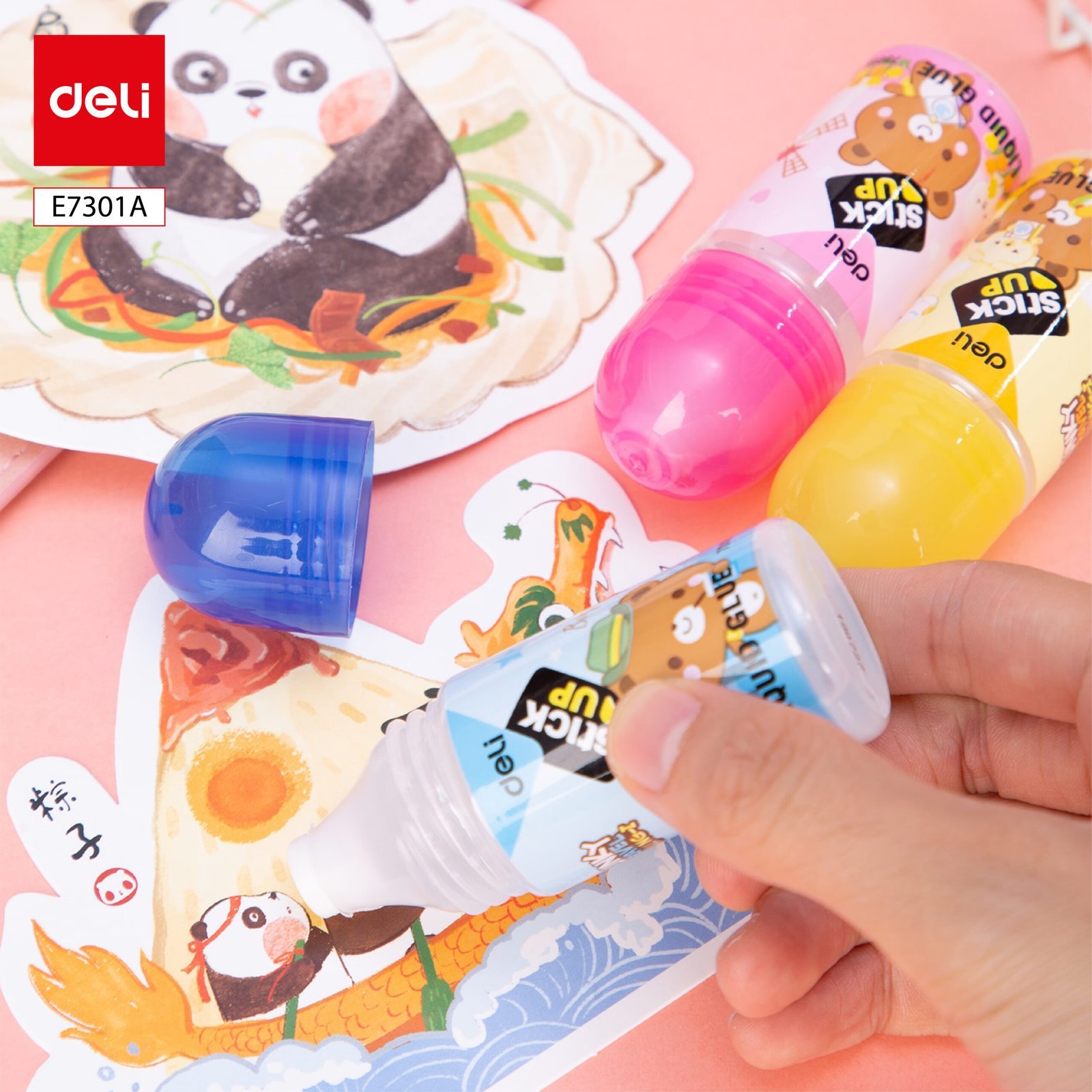 ديلي صمغ سائل - 35 مل - رسومات أطفال - 3 الوان مختلفة - E7301A