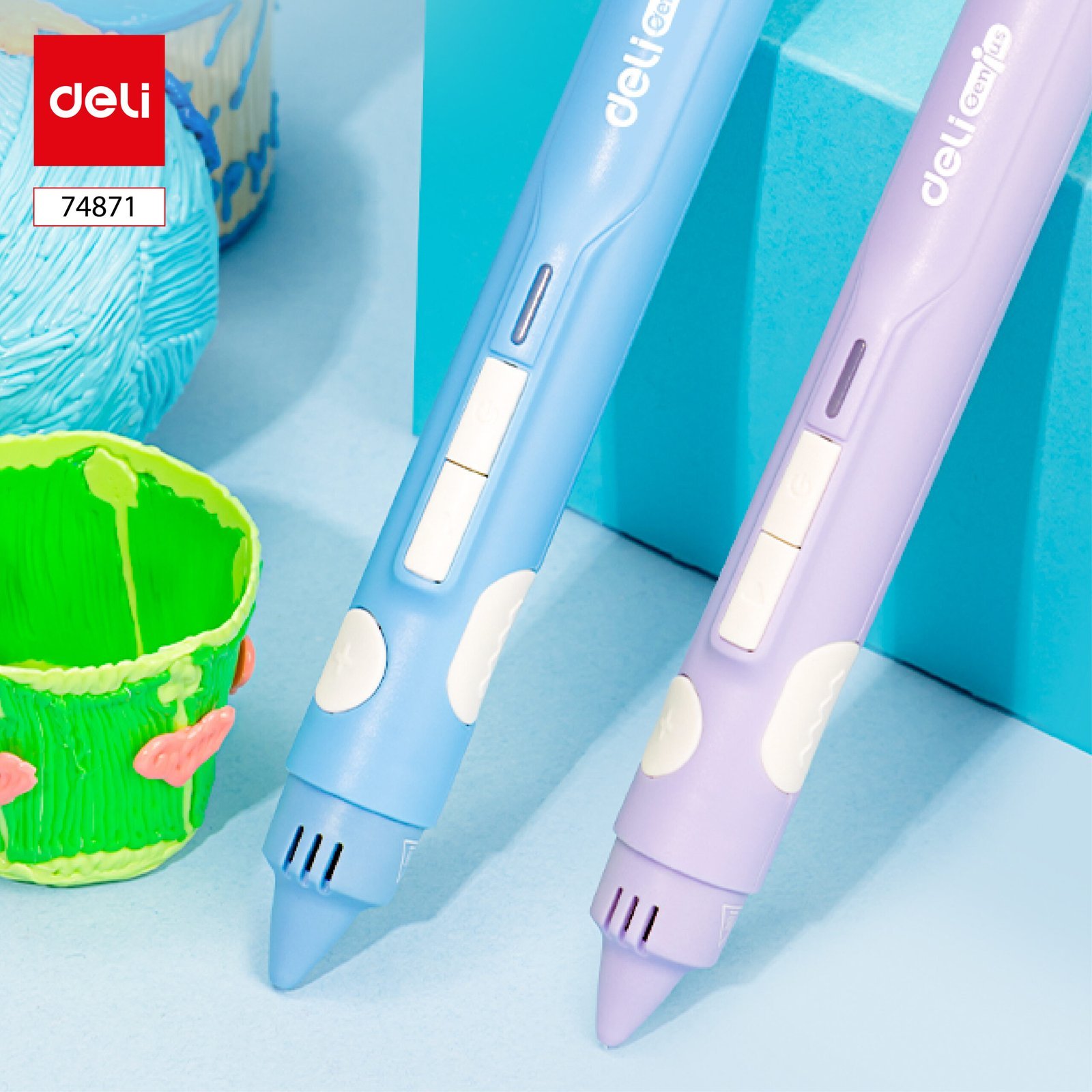 ديلي قلم طباعة ثلاثية الأبعاد - 190*100*67 مم - أزرق - E74871