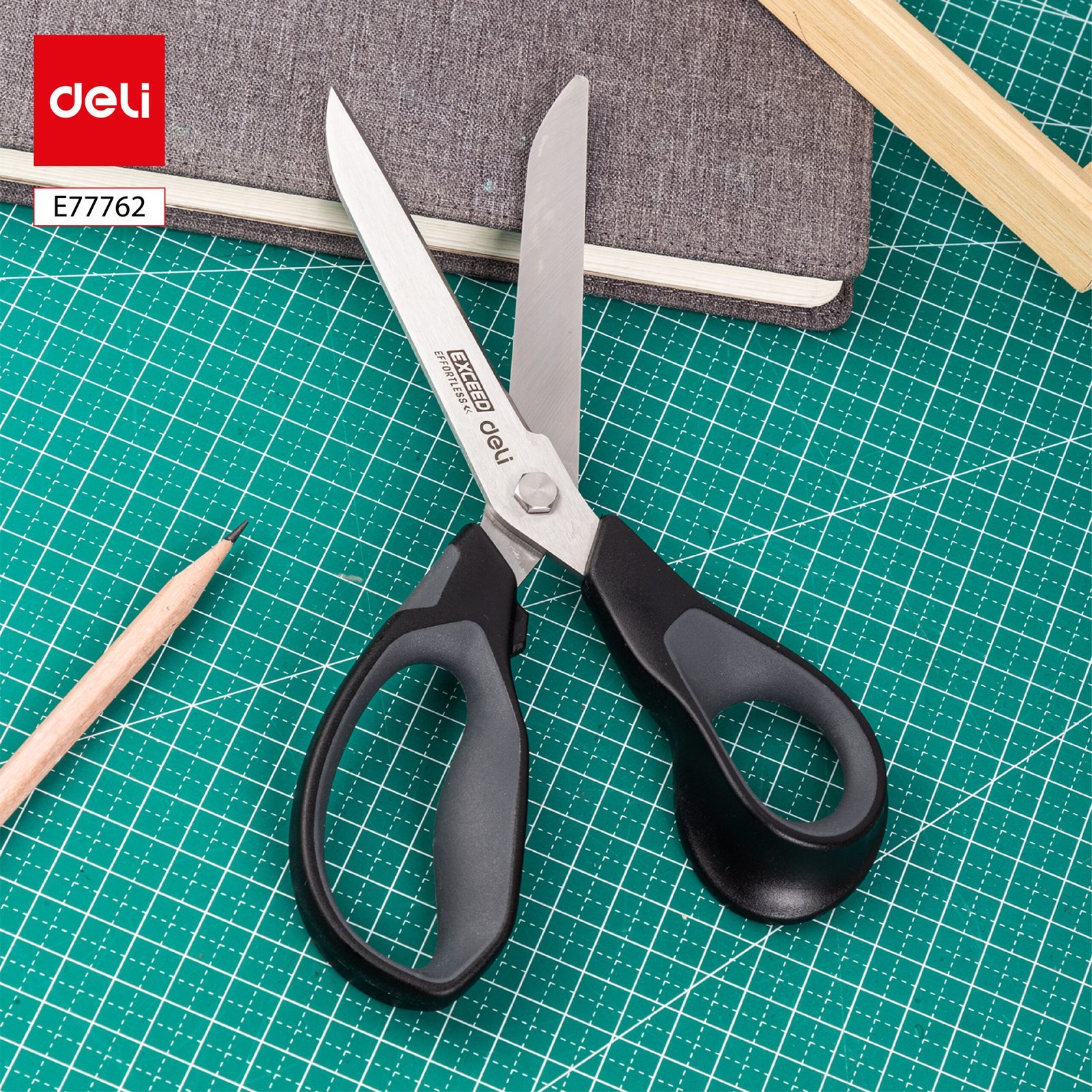 ديلي مقص معدن -مقبض بلاستيك ومطاط لونين21-سم- E77762