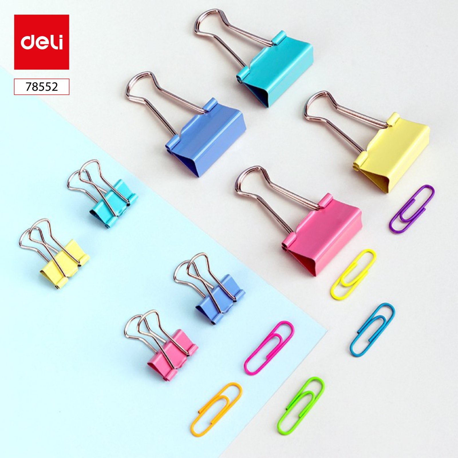 ديلي مجموعة تنظيم مكتب - مشبك وملقط - ألوان مختلفة -78552