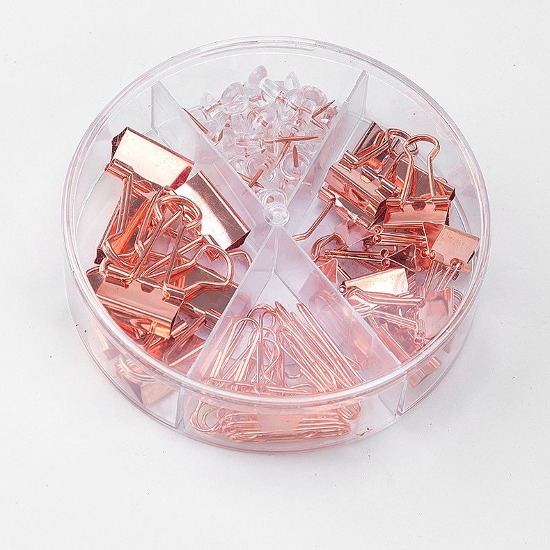 ديلي مجموعة مشابك دبابيس مكتب - 100*100*27 مم - ذهبي - 78553