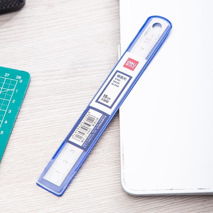 E8461 (5) ديلي مسطرة معدن - قياس 15 سم - فضي - E8461