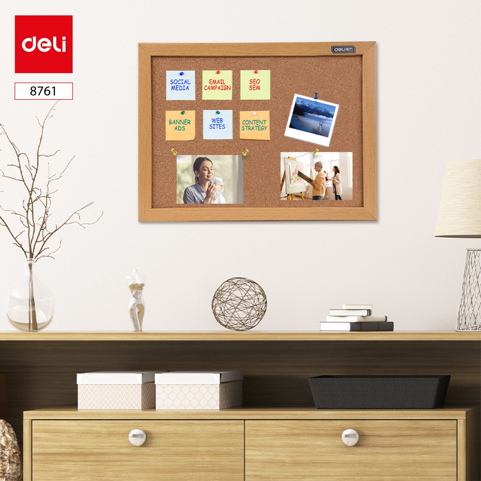 E8761 (4) ديلي لوح تعليق - 30*40 سم - لون خشبي - 8761