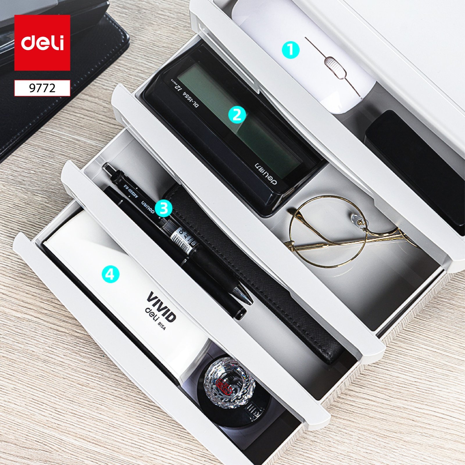 ديلي خزانة ملفات - 4 دروج - رمادي - 9772