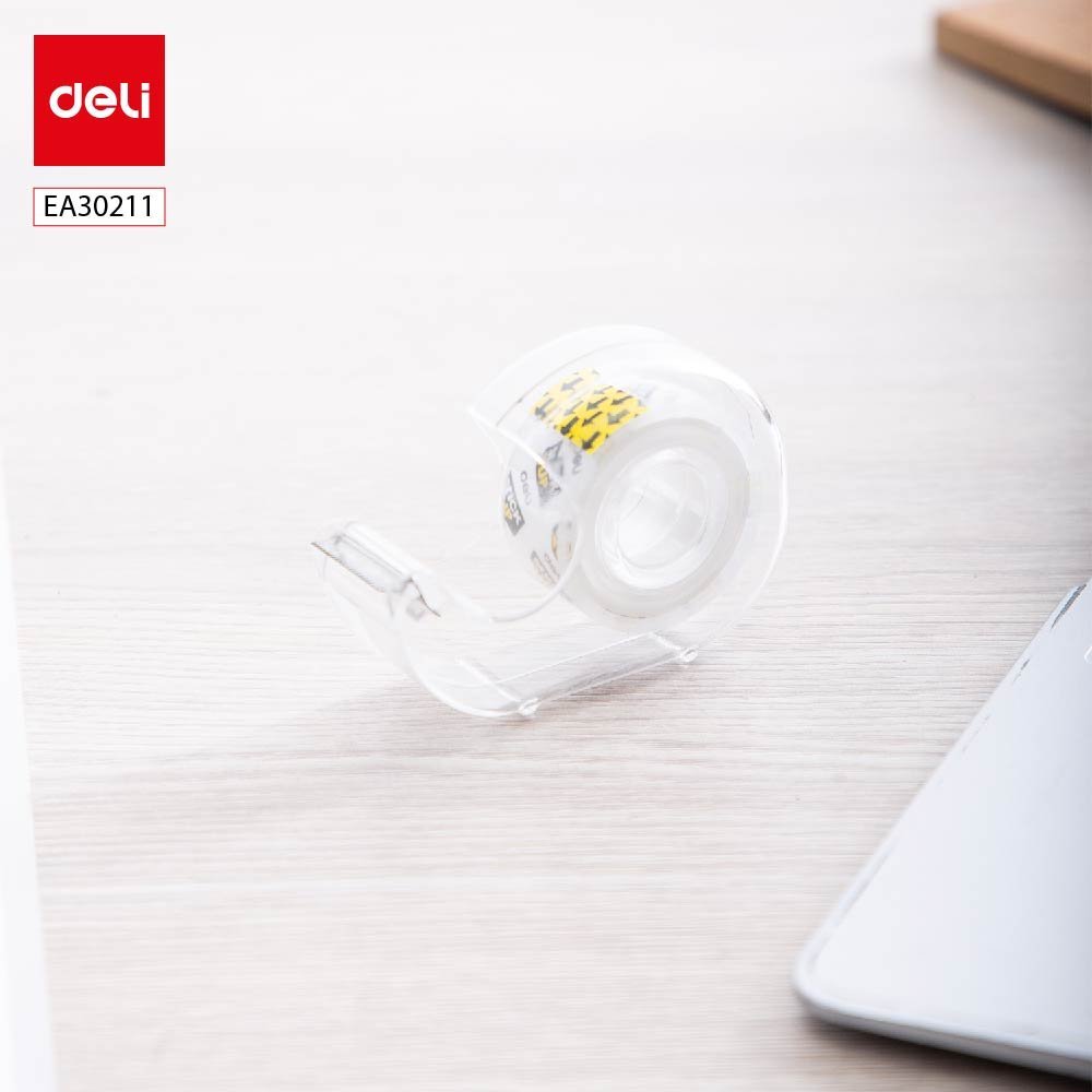 ديلي بكرة شريط لاصق - شفاف - 8 يارد - عرض 18 مم - مع قاعدة مكتبية للتحكم والقطع - شفاف . EA30211