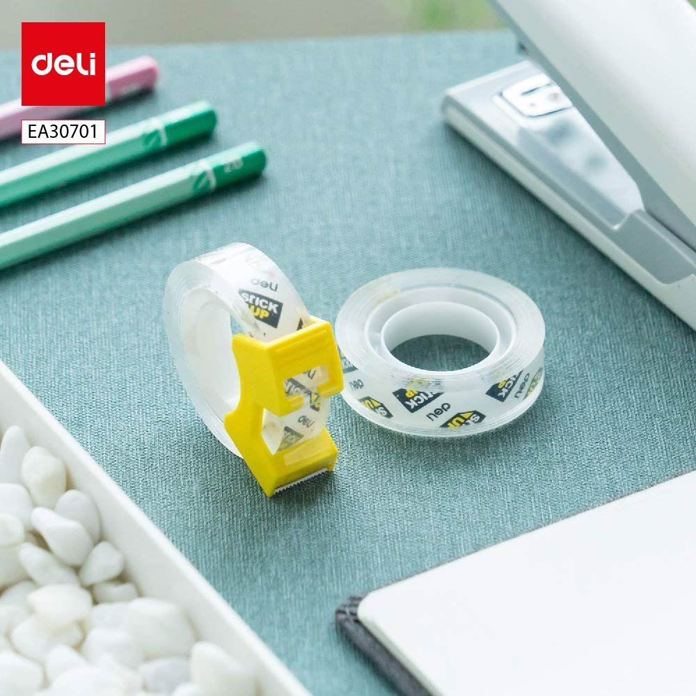 ديلي بكرة شريط لاصق - شفاف - 20 يارد - عرض 18 مم - مع مقبض للتحكم والقطع - EA30701