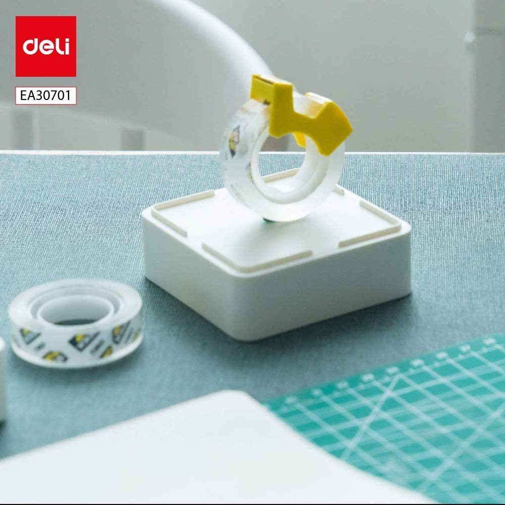 ديلي بكرة شريط لاصق - شفاف - 20 يارد - عرض 18 مم - مع مقبض للتحكم والقطع - EA30701